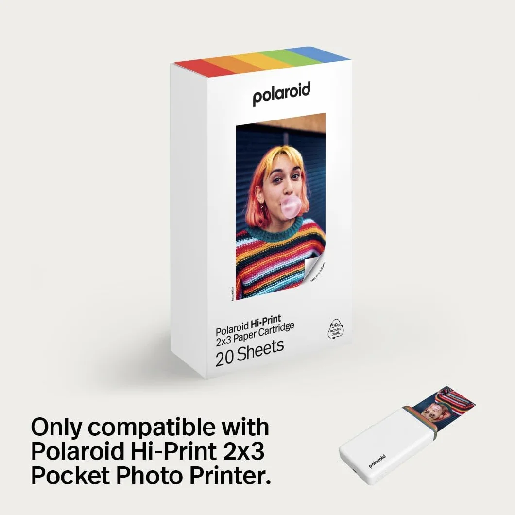 Polaroid Hi-Print 2nd Generation Imprimante Portable 2x3 Bluetooth Sublimation Blanc