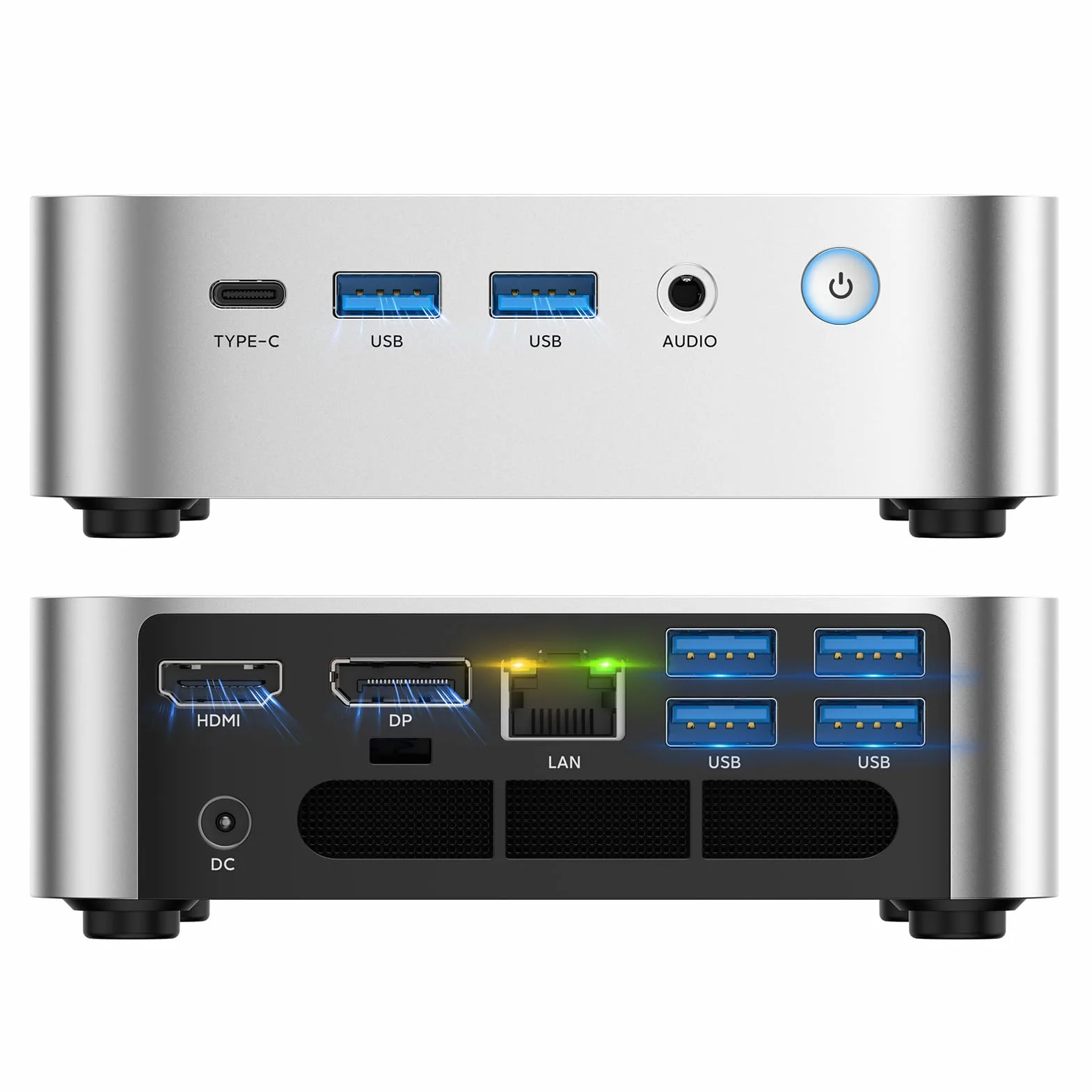 ACEMAGICIAN Kron Mini K1 Mini PC Шin11 Pro, AMD Ryzen R2544, 8Go DDR4 256Go SSD, Micro Ordinateur de Bureau