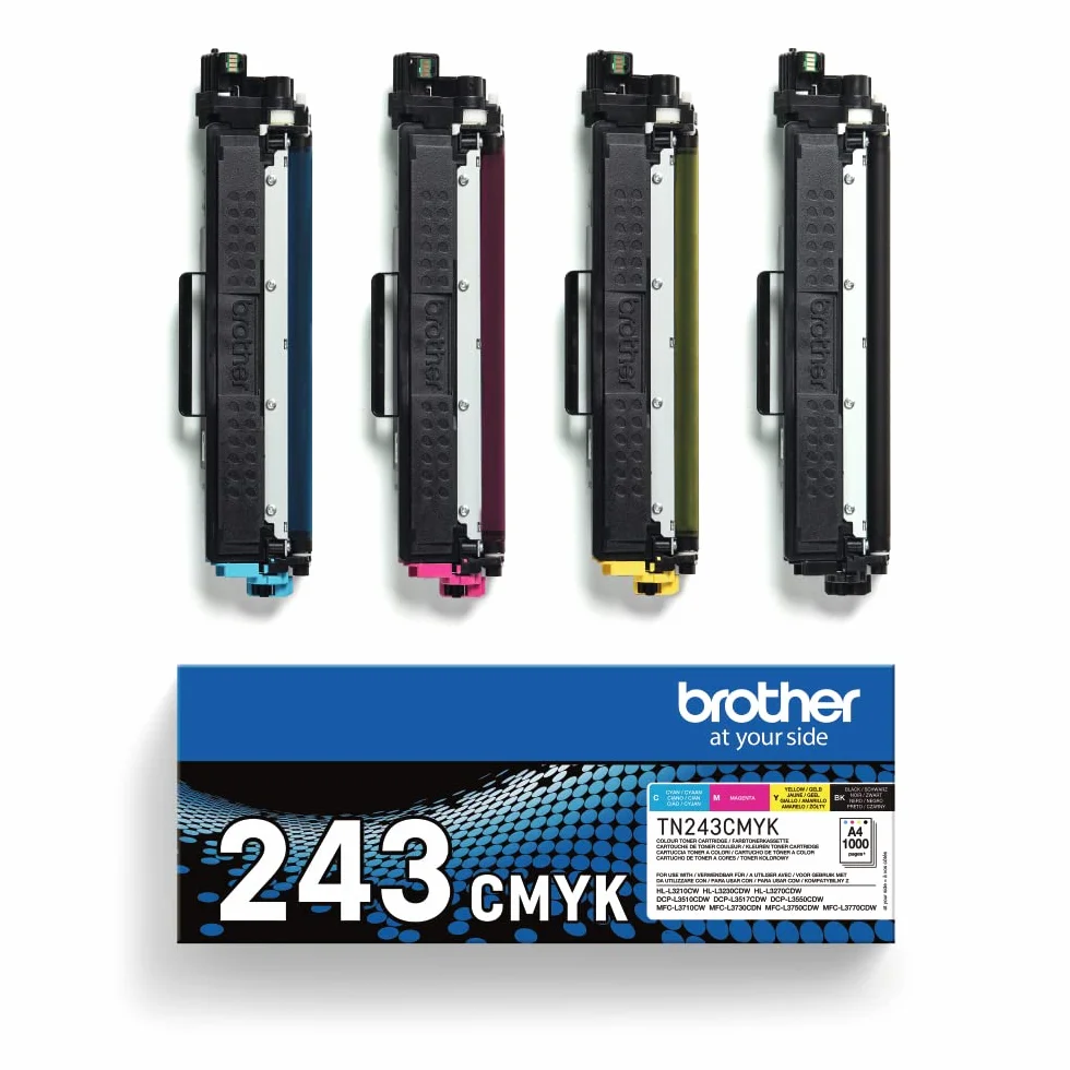 Brother TN-243CMYK Pack de 4 Toners compatible HL-L3210CW L3230CDW L3270CDW MFC-L3710CW L3730CDN L3750CDW