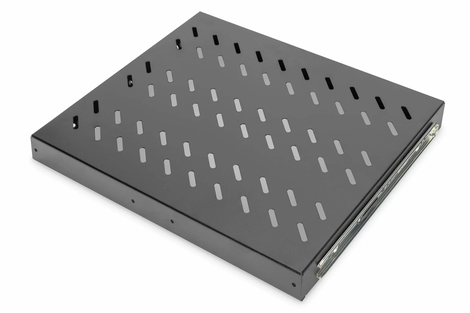 DIGITUS Etagère 1U extractible 345 mm Noir pour Armoire réseau