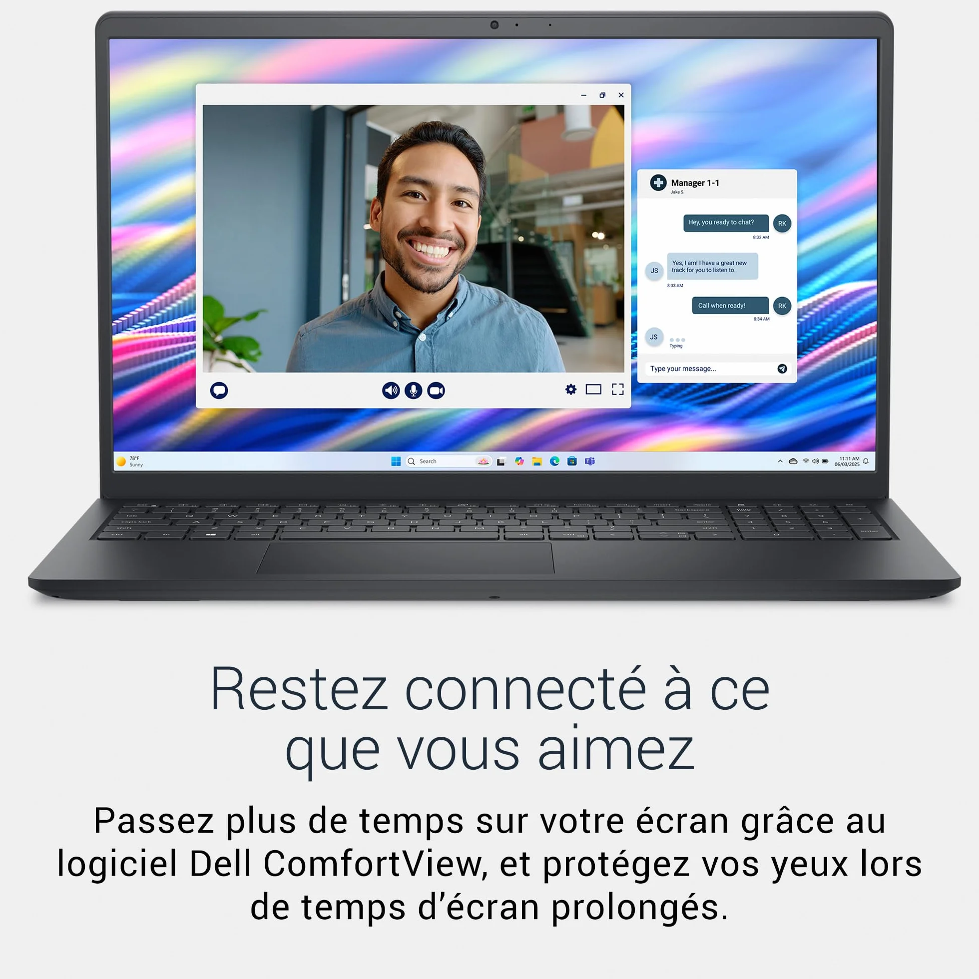 Dell Ordinateur Portable 15 15,6" FHD 120Hz Intel Core i7-1355U 16Go RAM 512Go SSD Windows 11 Home