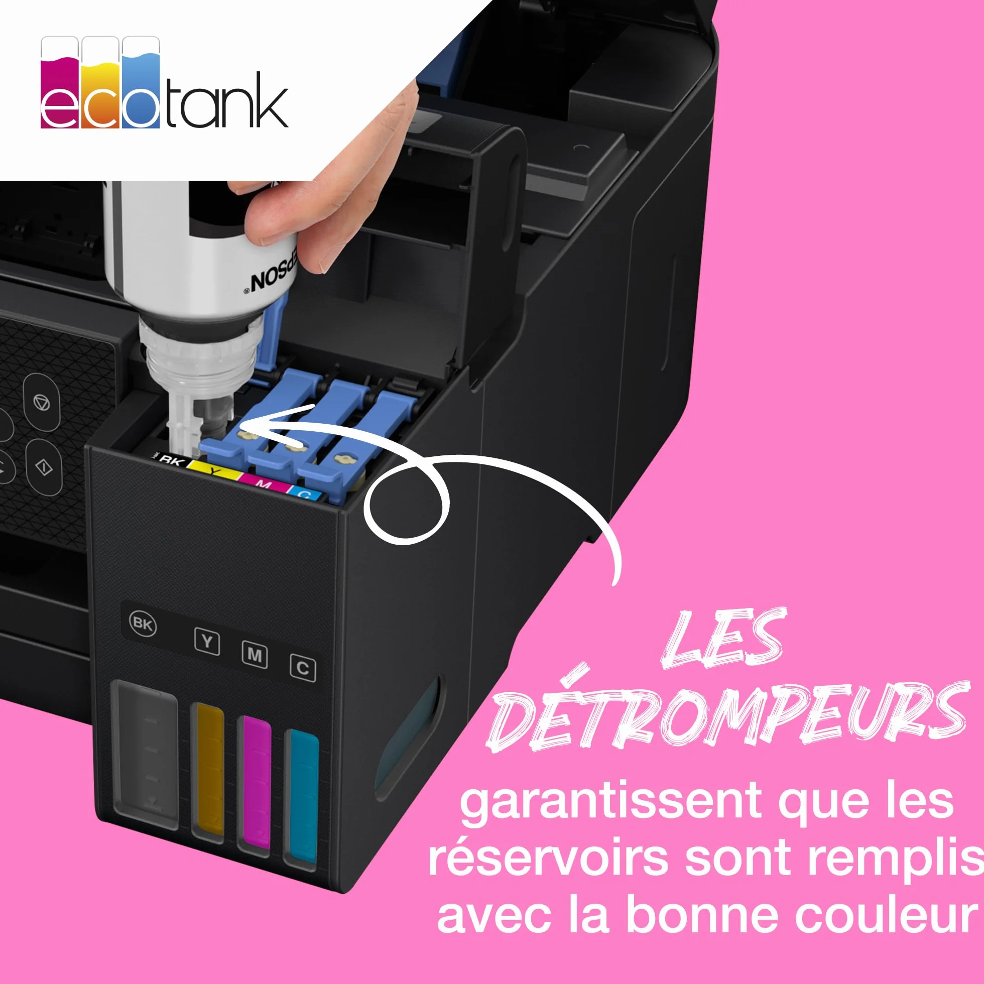 Epson EcoTank 102 Bouteilles d’Encre Authentiques Multipack Couleur 4x Noir Cyan Magenta Jaune