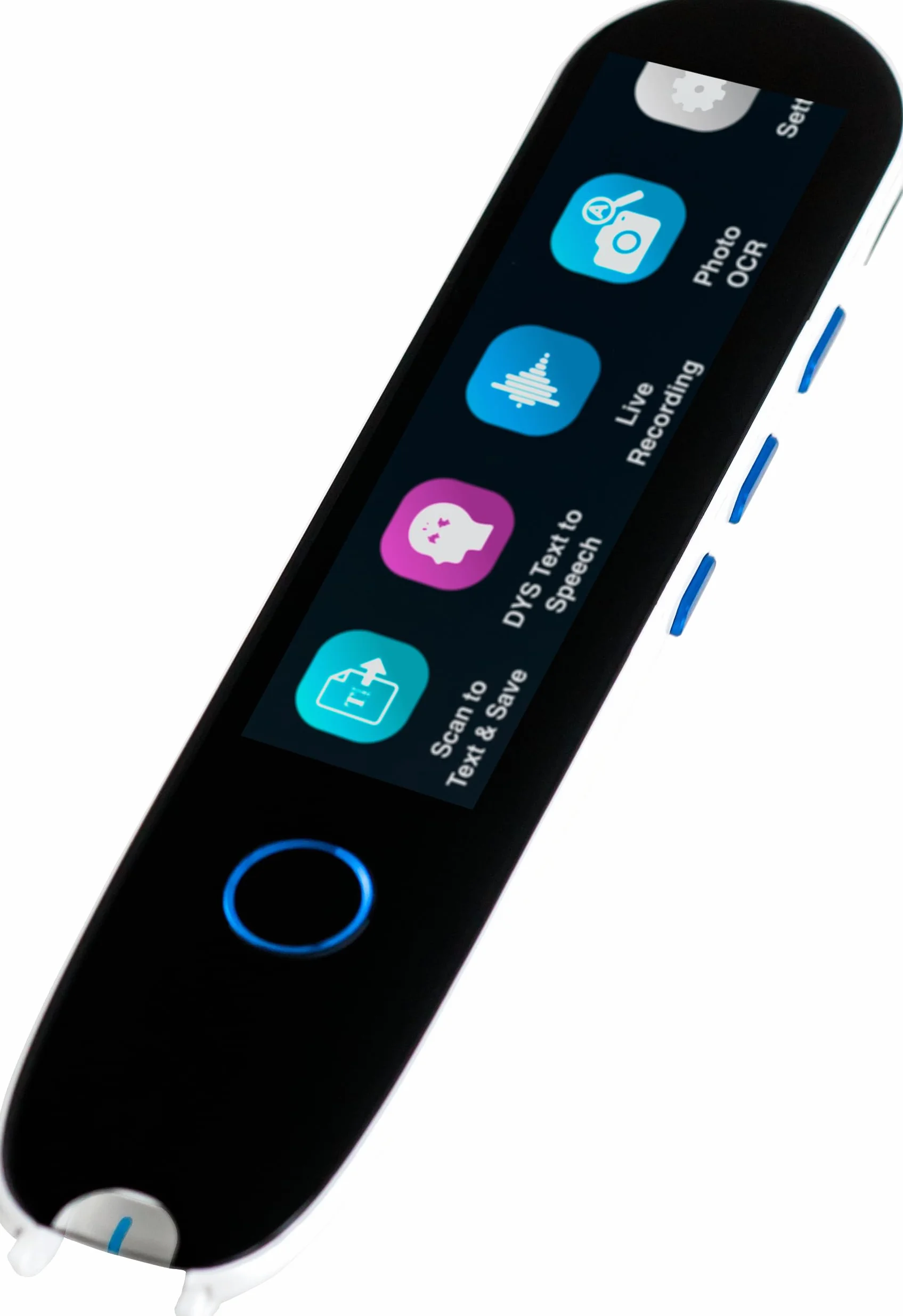 IRISPen Reader 8 Stylo Scanner sans Fil avec Lecture Audio OCR, Aide Dyslexie, Surligneur Numérique Noir, 48 Langues Offline Windows Mac