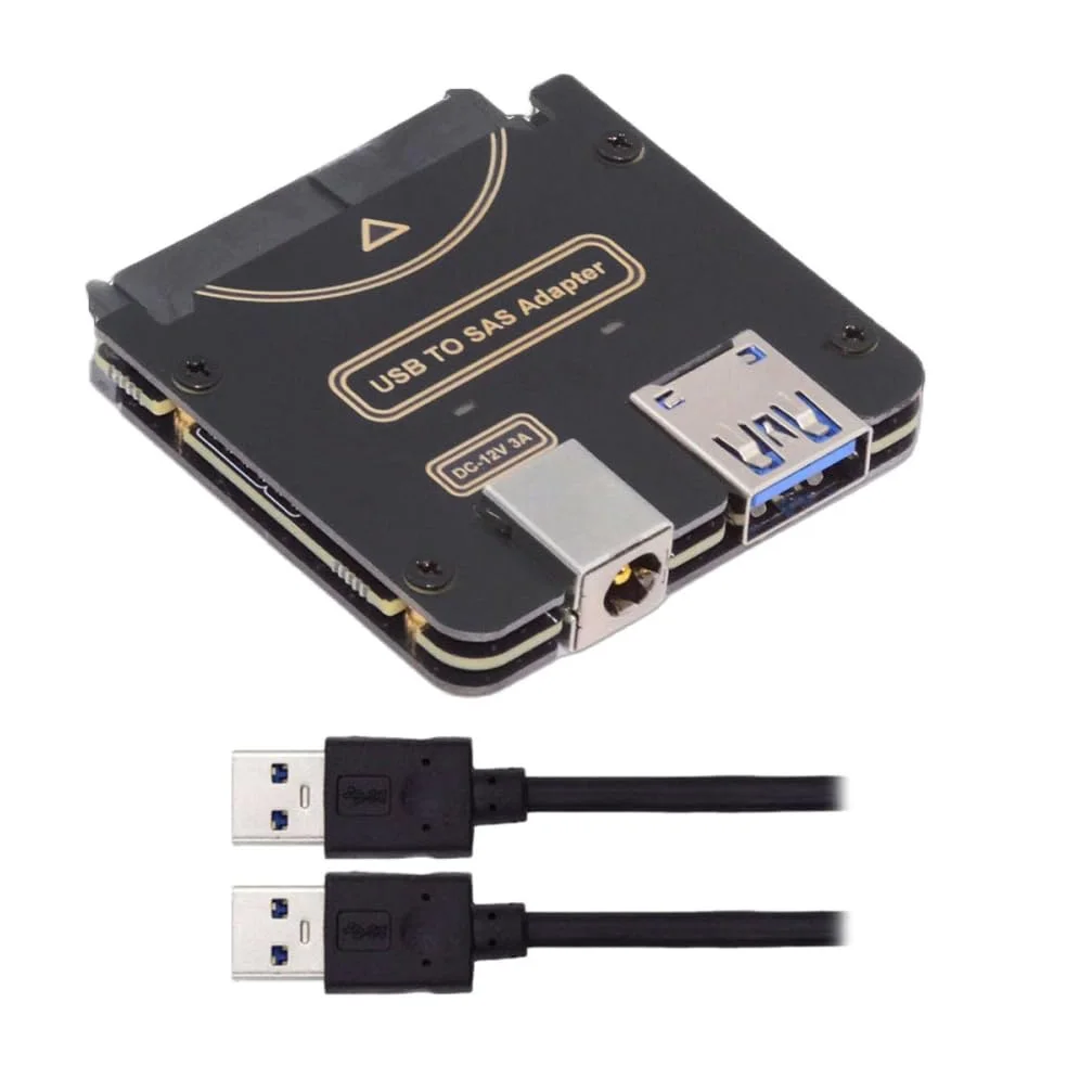 Adaptateur Raid SFF-8482 SAS 29 broches vers USB 3.0 5 Gbit/s 12 V/3 A