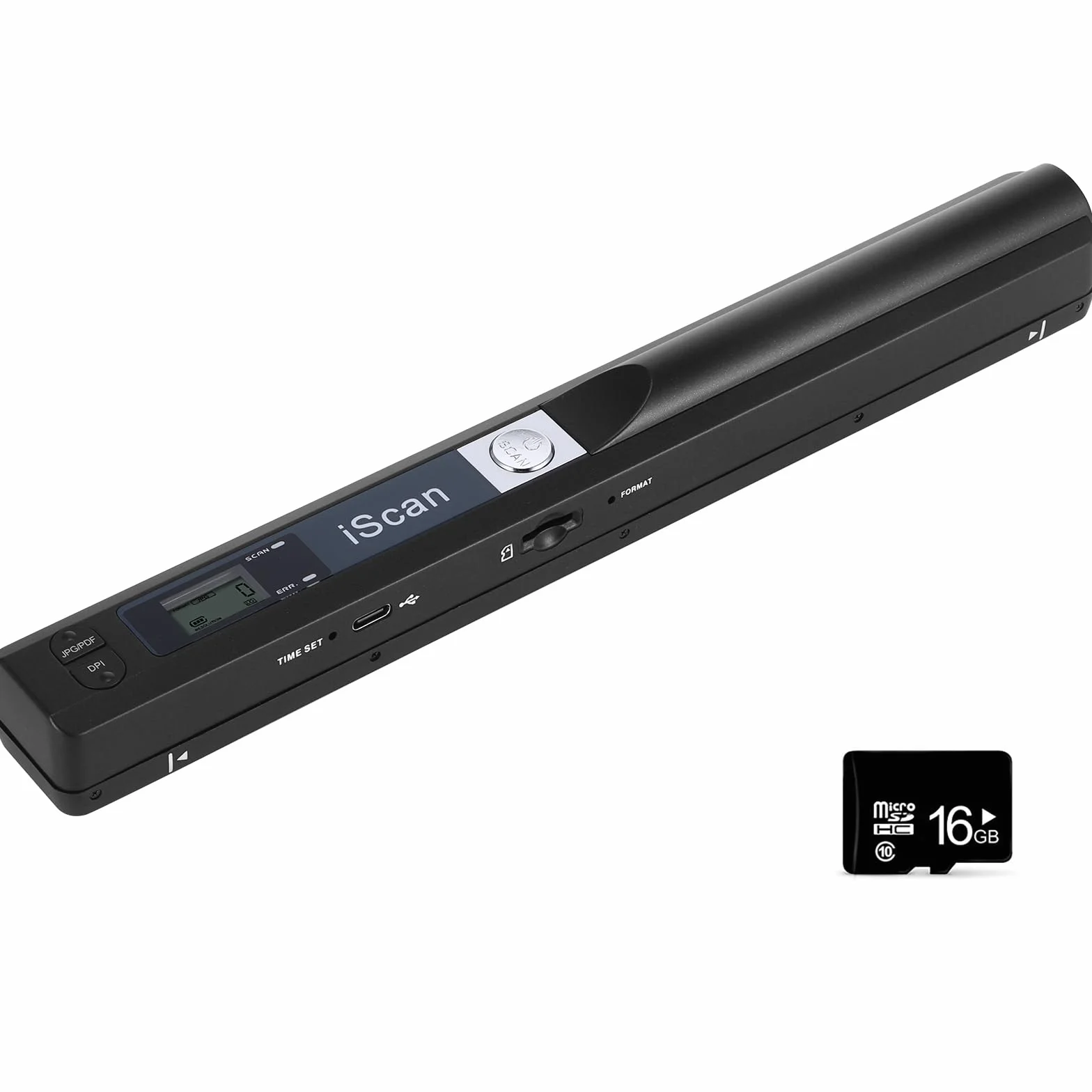 Scanner de Documents Portable USB 900DPI A4 Couleur Numérisation avec Carte 16GTF
