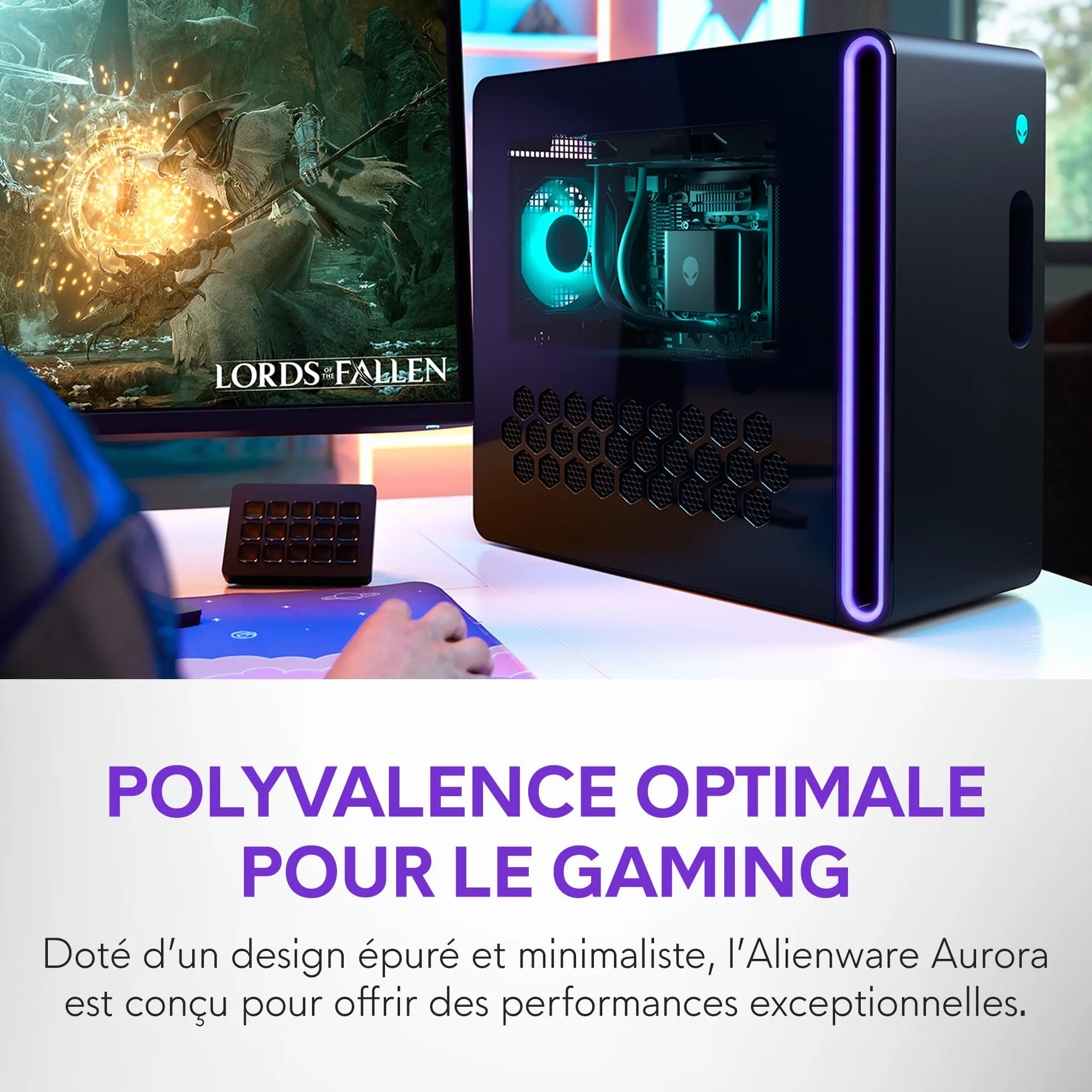 Alienware Aurora PC Gamer Intel Core Ultra 7 265KF RTX 5070 32 Go RAM DDR5 1 To SSD Refroidissement Liquide 1000W Windows 11 Home