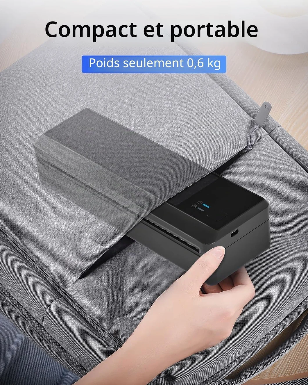 Imprimante Thermique A4 P83 Portable sans Encre Bluetooth Compatible Android iOS
