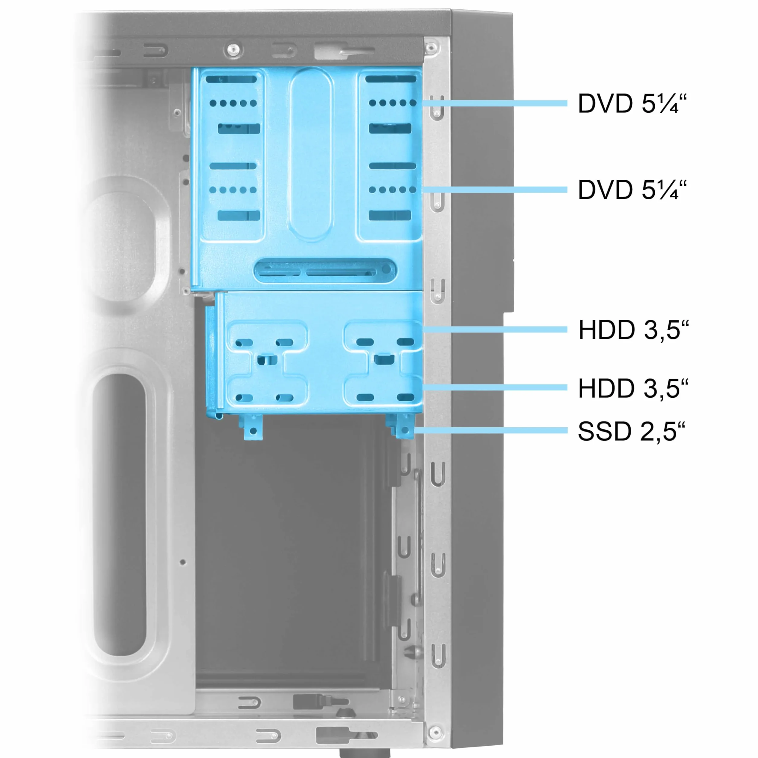 Ankermann Business Office Work V1 Intel Core i5-10400F Nvidia GeForce GT 730 4GB 16Go RAM 480GB NVMe SSD Windows 11 WiFi MS Office 2024