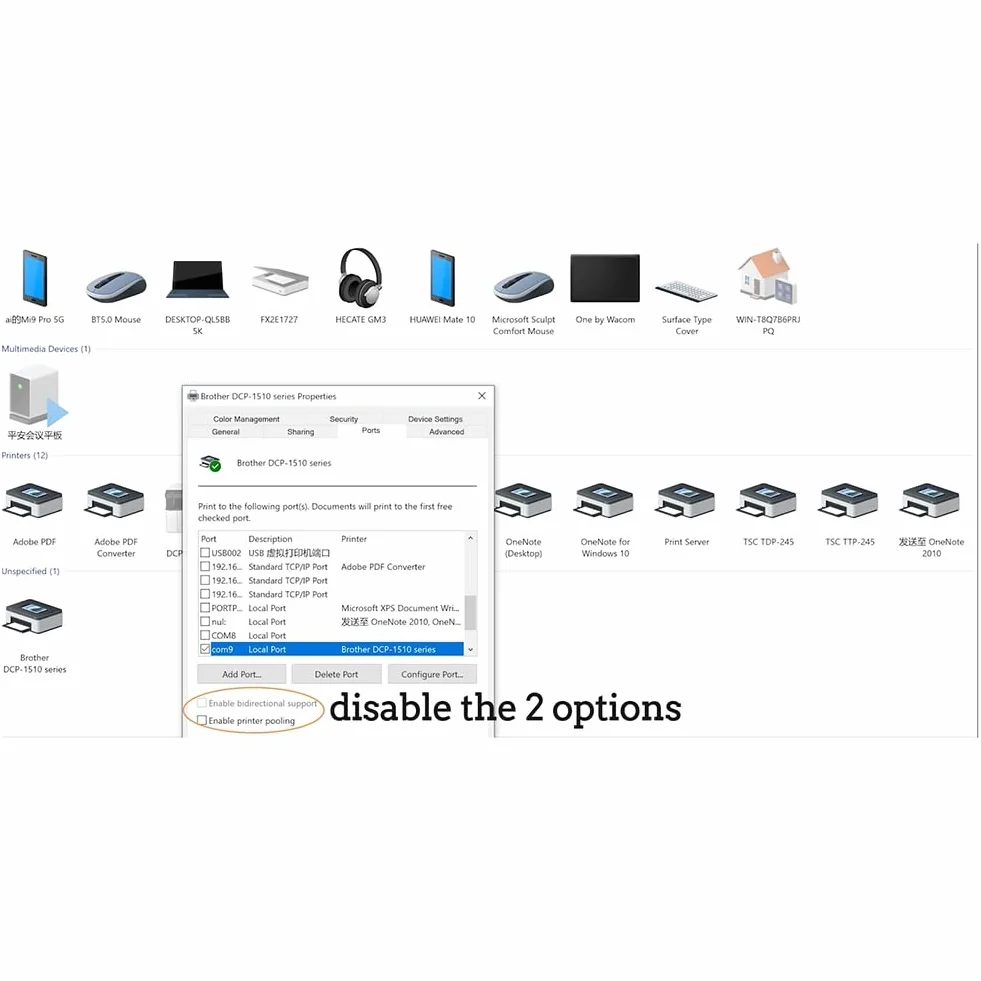 JANZU Serveur d'impression Bluetooth Ethernet WiFi USB sans fil
