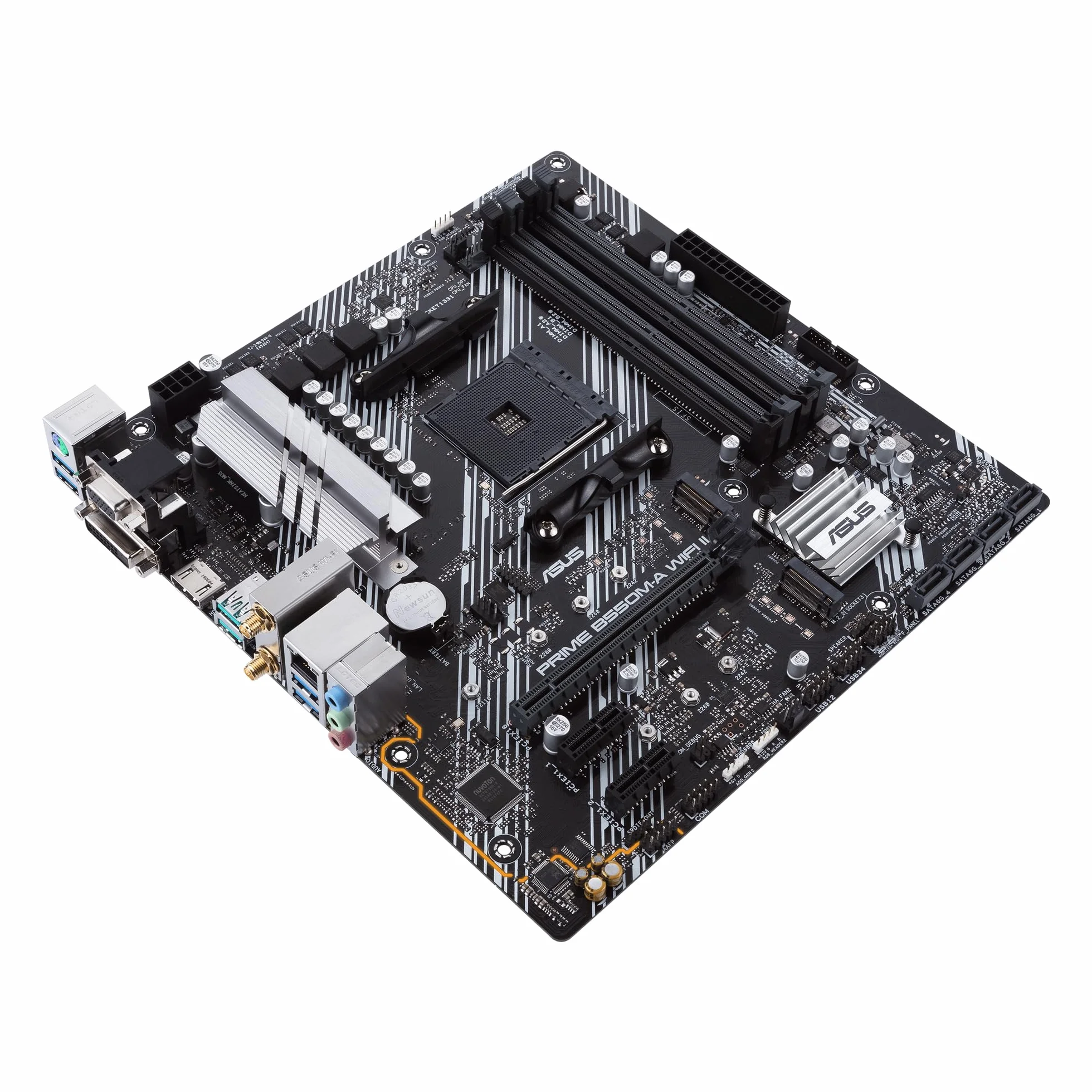 ASUS Prime B550M-A WI-FI II Carte mère AMD B550 Ryzen AM4 Micro ATX PCIe 4.0 DDR4 4400 Intel WiFi 6