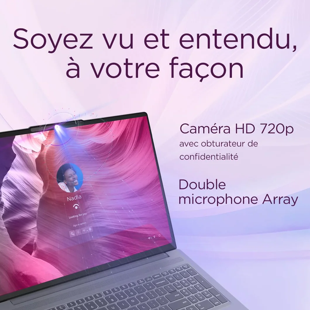 Lenovo IdeaPad Slim 3 16ARP10 Ordinateur Portable 16" WUXGA AMD Ryzen 7 170 RAM 16Go SSD 512Go AMD Radeon 680M Graphics Windows 11 Home Gris