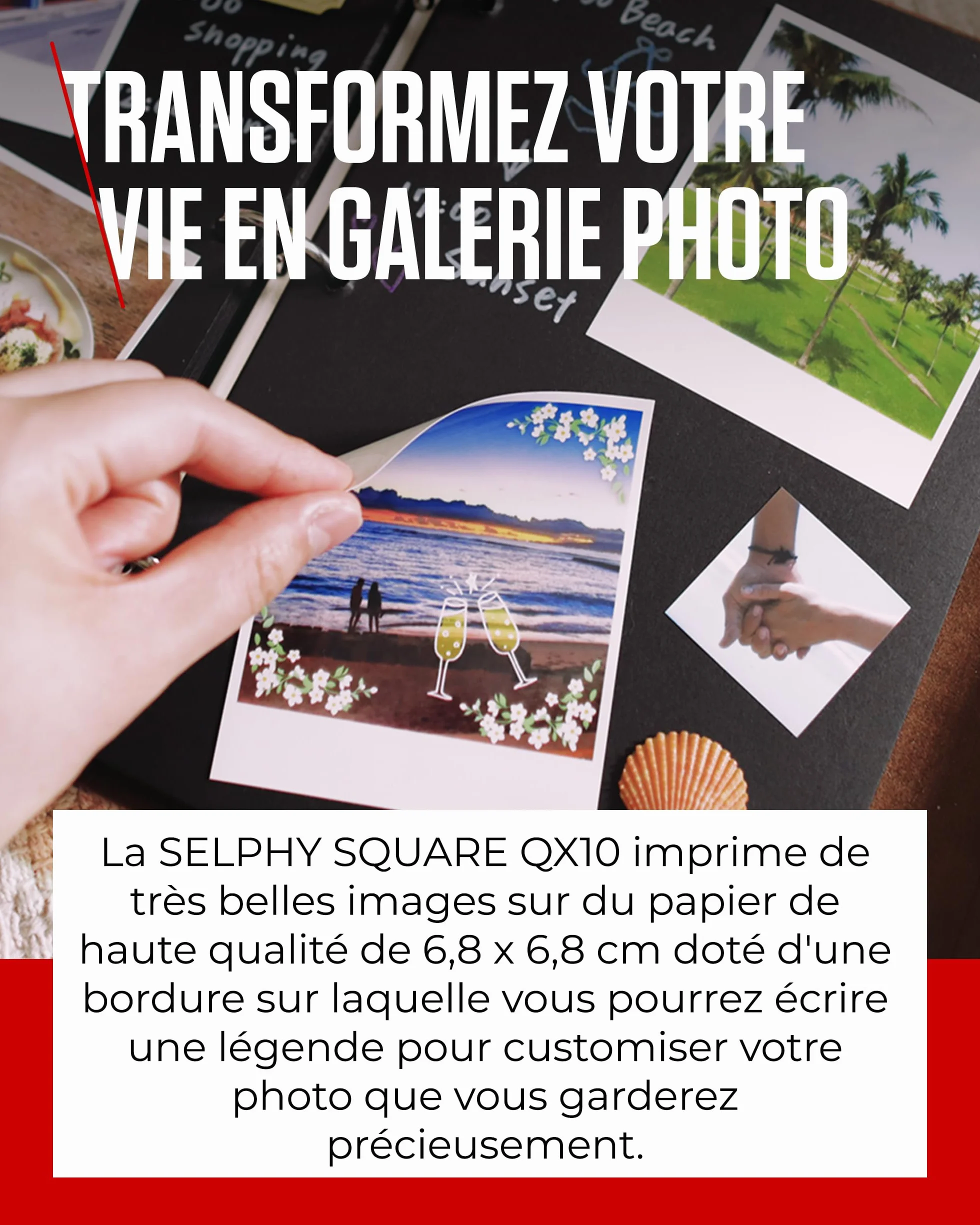 Canon SELPHY Square QX10 Imprimante Photo Portable Noir