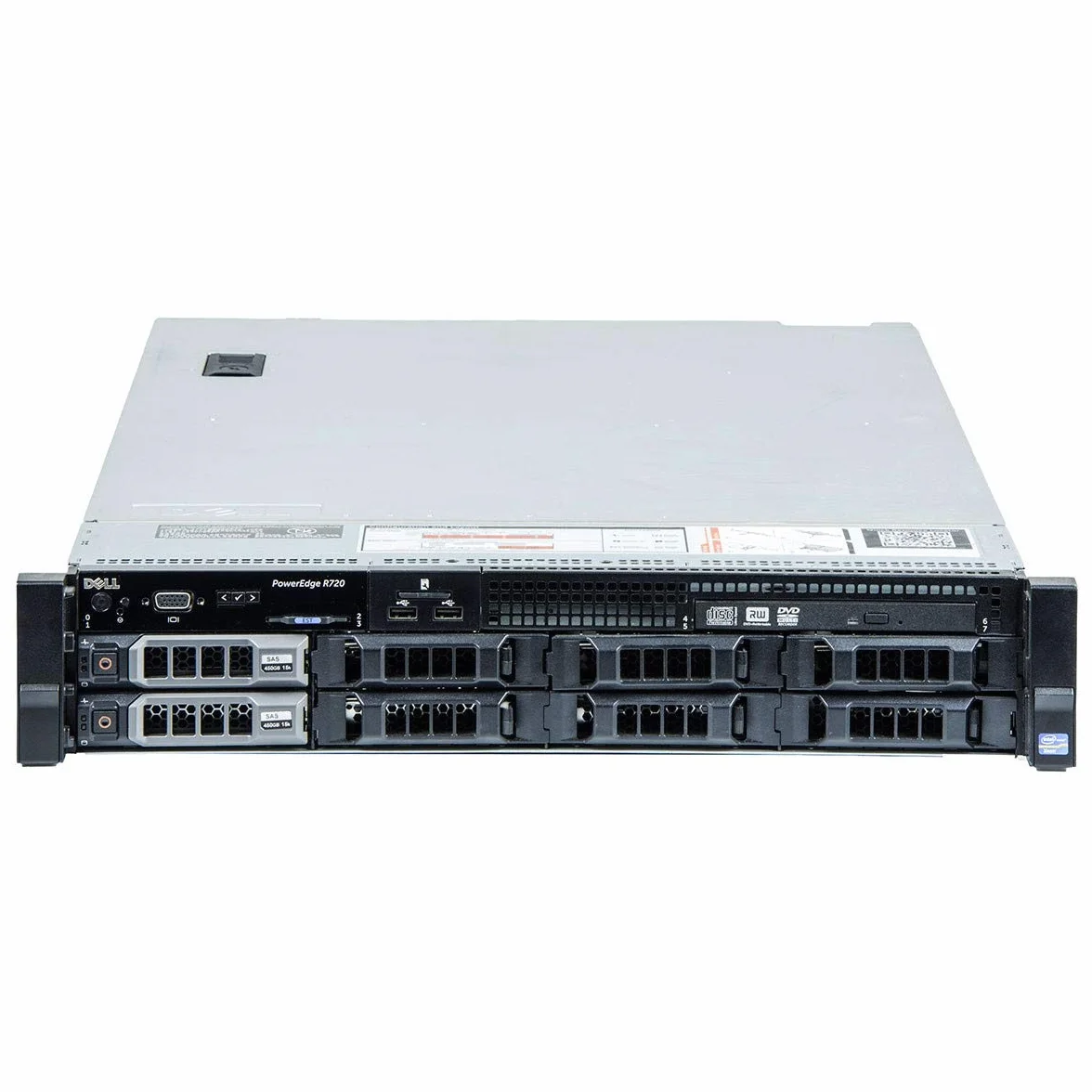 Dell PowerEdge R720 8 LFF 2x Intel Xeon E5-2640 32 Go DDR3 ECC Reg 2x 2 To SAS 3.5" H710 Raid Ctrl 2U Rack 2x LAN 1000 2x PSU
