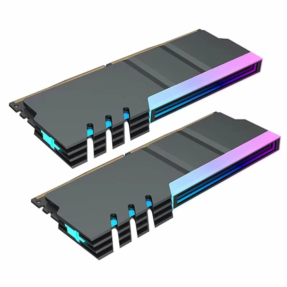 Refroidisseur de RAM DDR4 DDR5 5V Sync ARGB Noir pour PC RGB