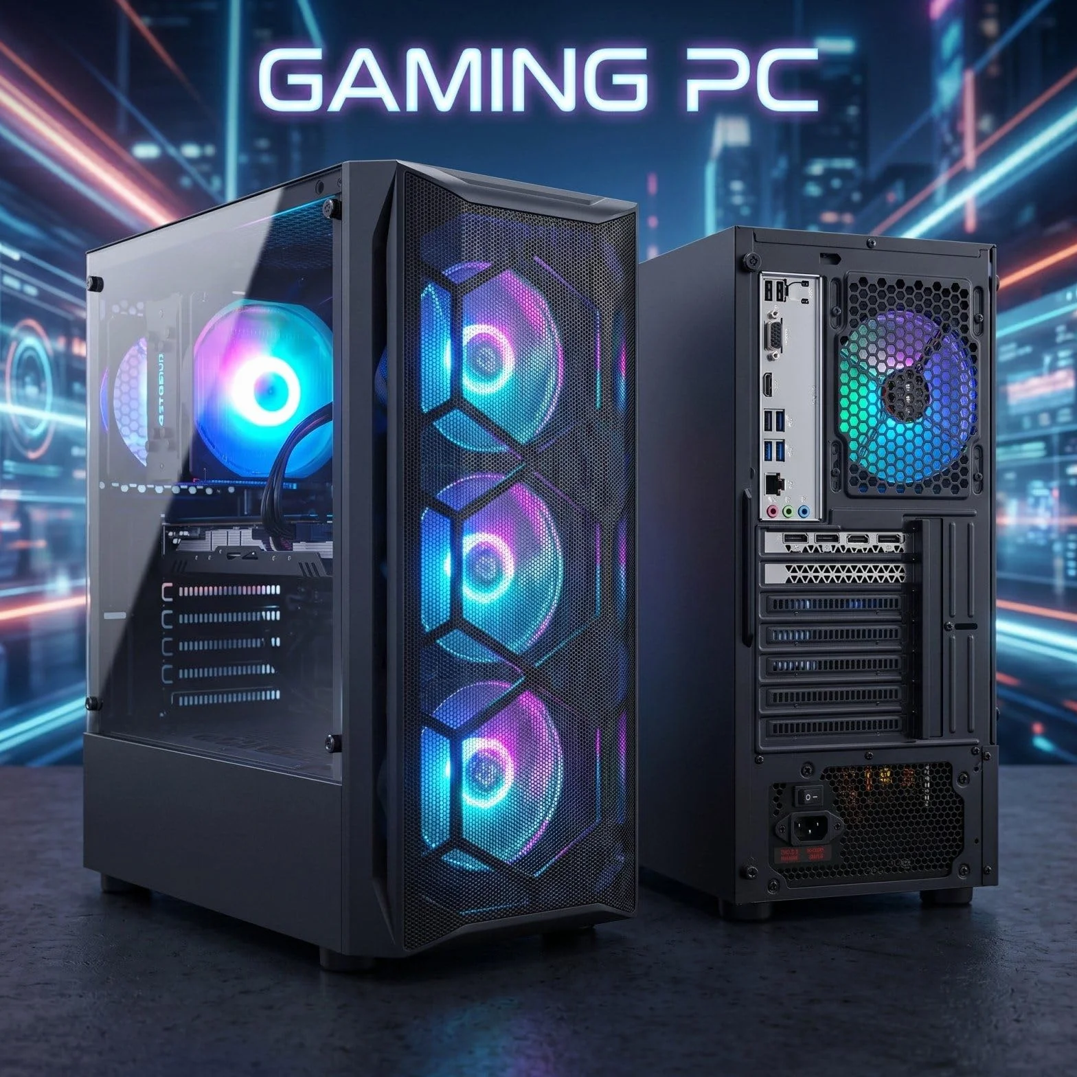 PC Gamer Fixe Radeon RX 580 8Go i7 3,9GHz 16Go RAM 512Go SSD 600M WiFi BT 5,0 Ventilateur RGB x4 Windows11