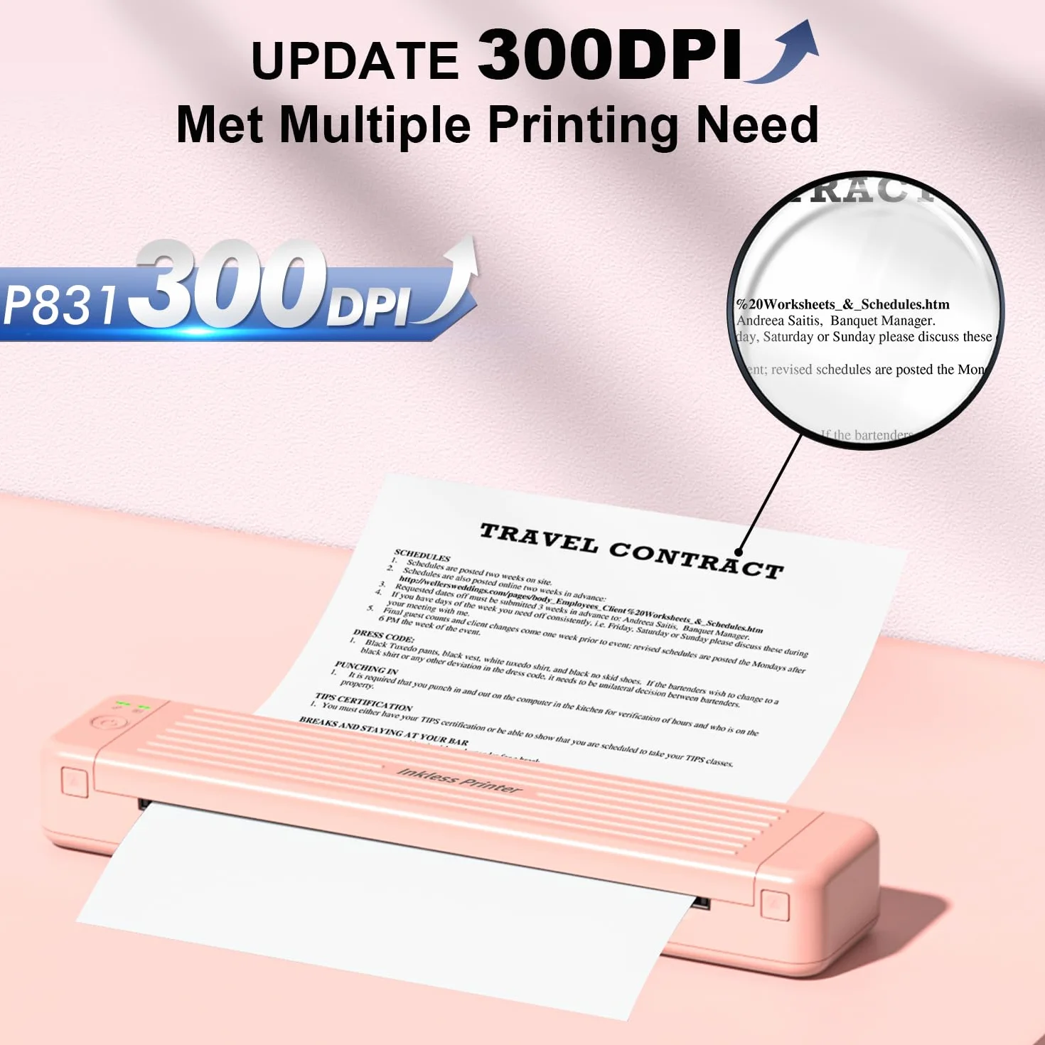 Imprimante Portable A4 P831