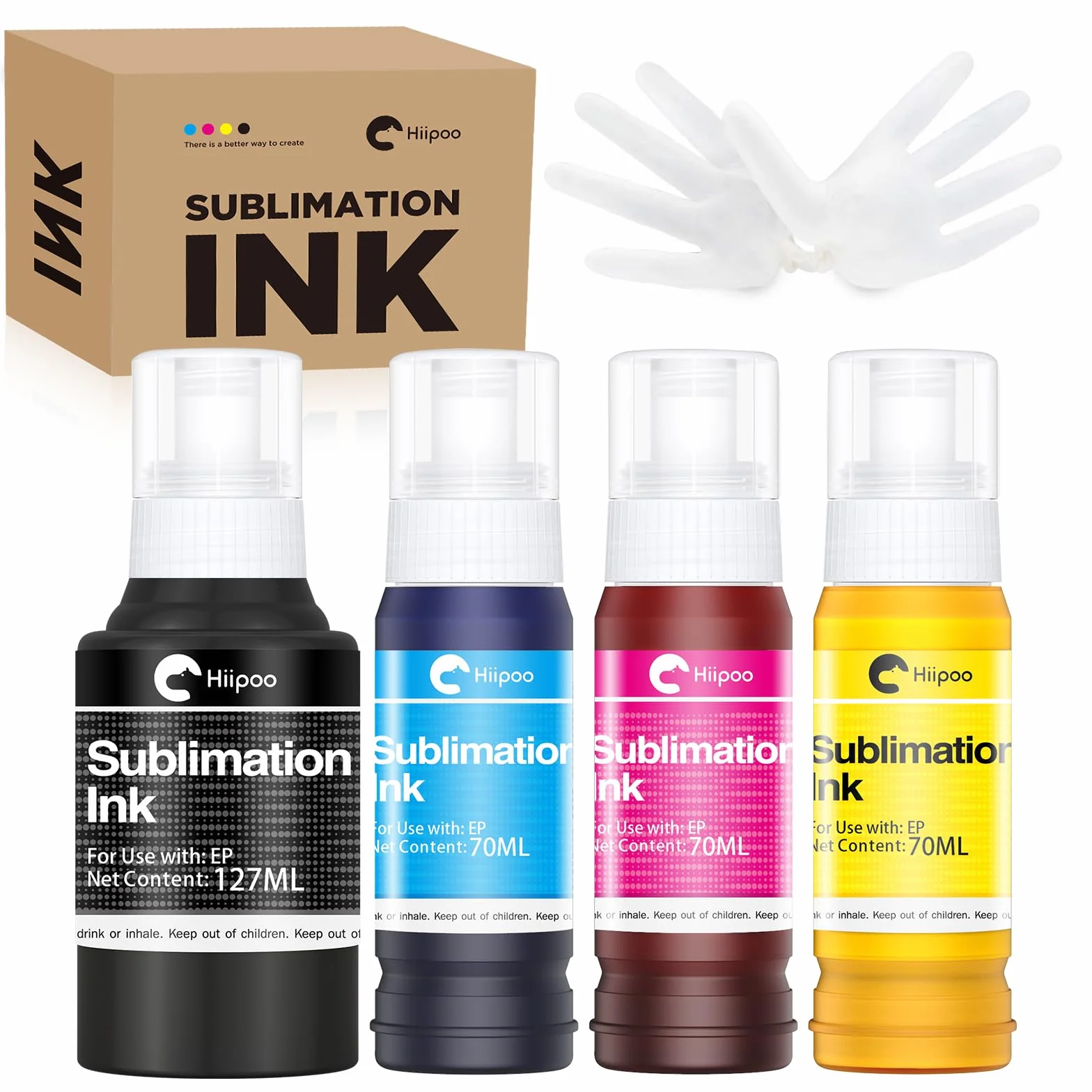 Hiipoo Bouteilles rechargeables d'encre par sublimation compatibles ET2400 ET2720 ET2760 ET2750 ET4800 ET-2800 ET-2803 ET-2850