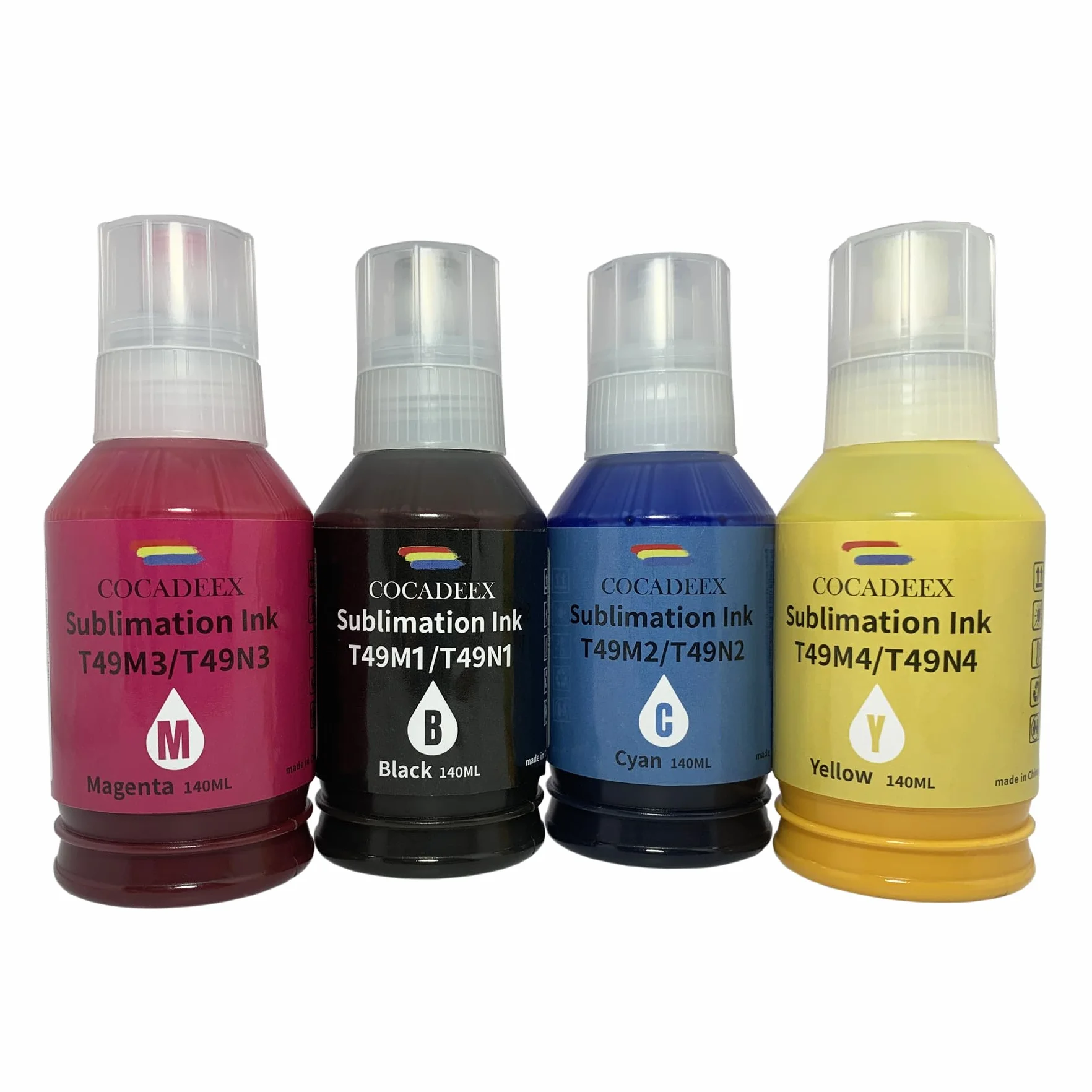 Cartouches d'encre de sublimation T49N Lot de 4 compatibles SureColor F100 F500 F501