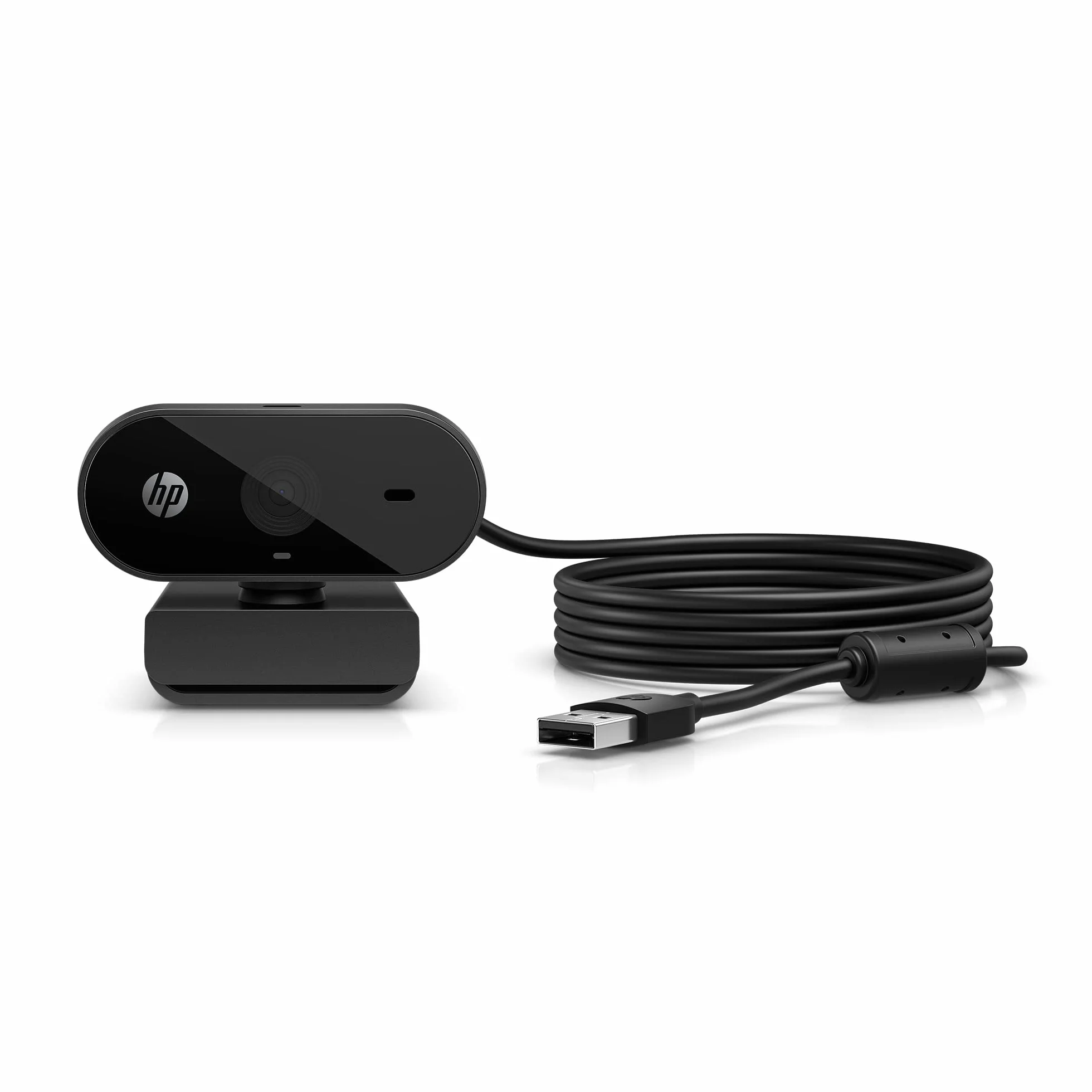 HP PC Webcam 320 FHD avec Microphone intégré et Clip pivotant 360º, Noir