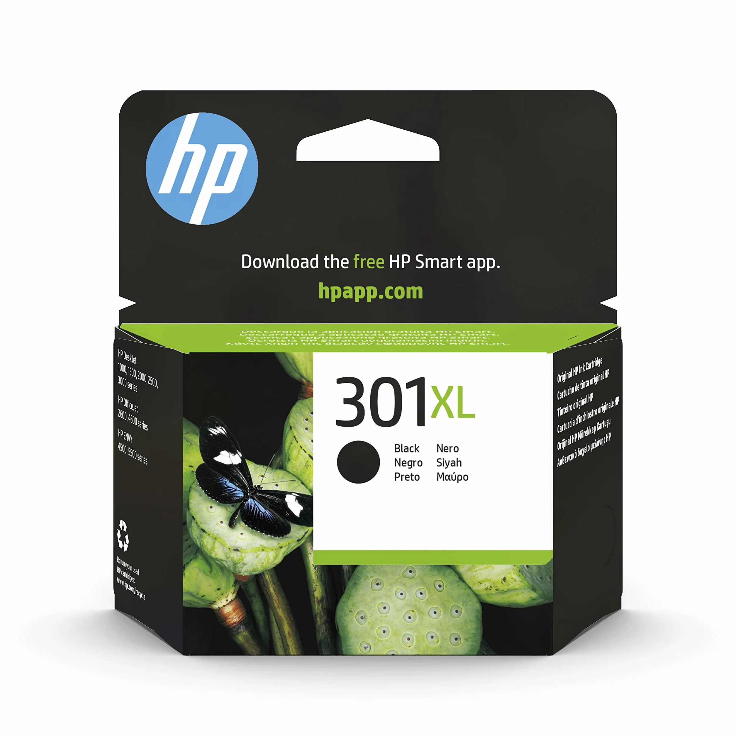 HP 301XL Cartouche d'Encre Noire Grande Capacité Authentique