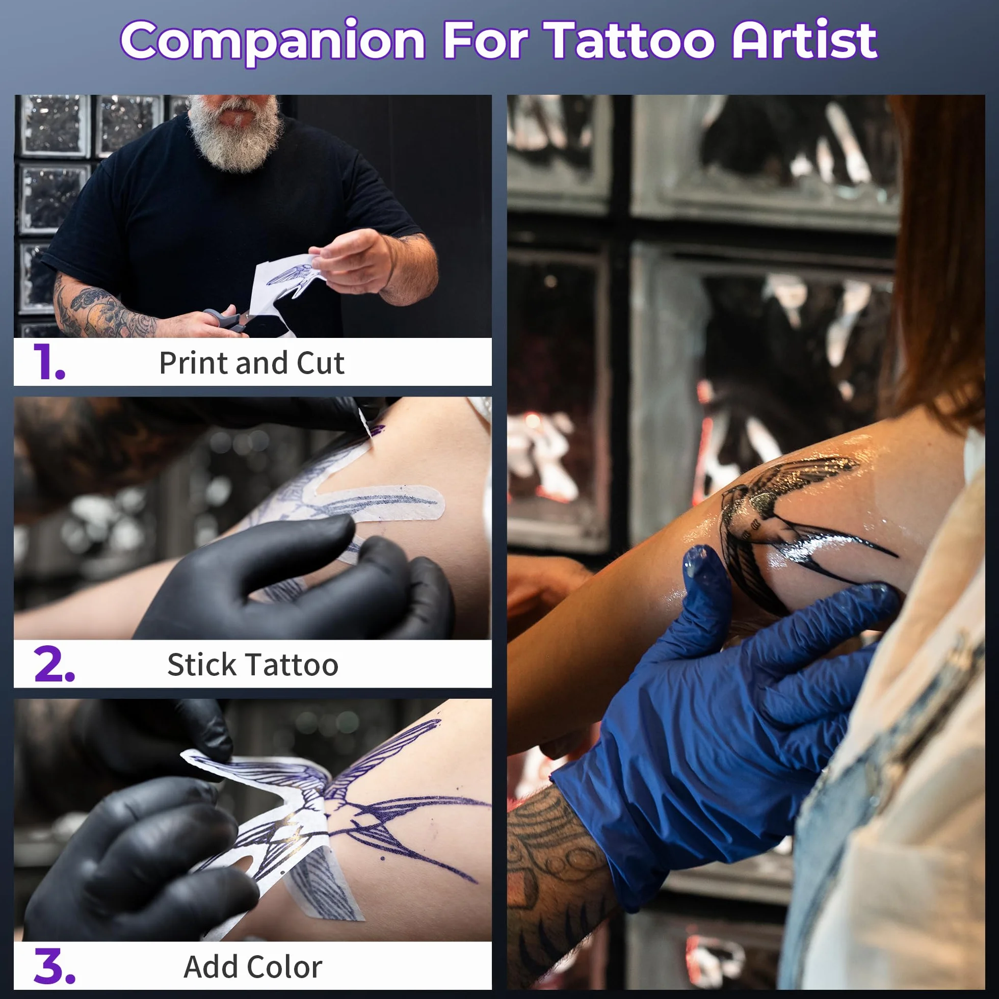 Imprimante sans fil pour pochoirs de tatouage M08F