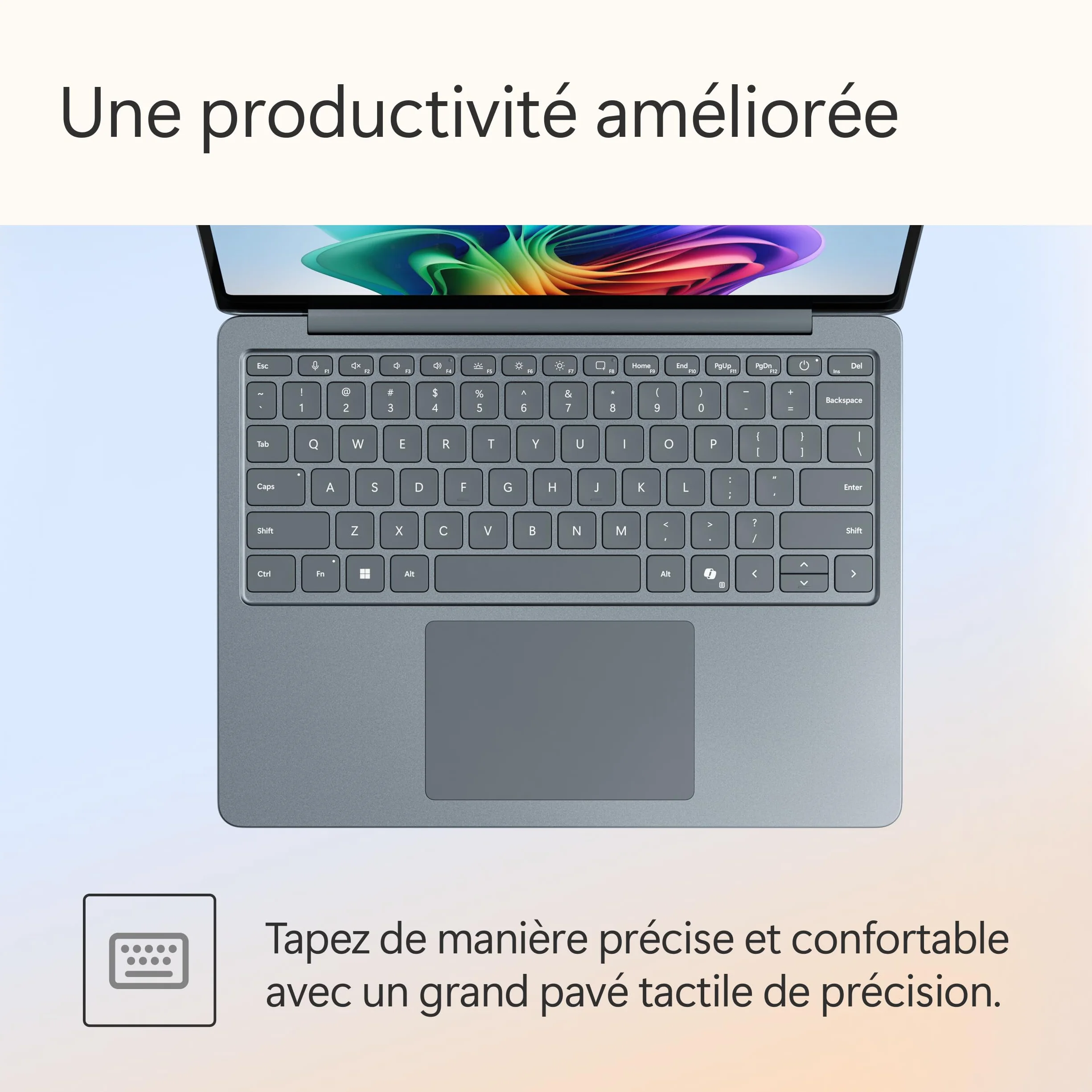 Microsoft Surface Laptop Copilot+ PC 13" Écran Tactile LCD Snapdragon X Plus 16Go RAM 512Go Stockage Océan