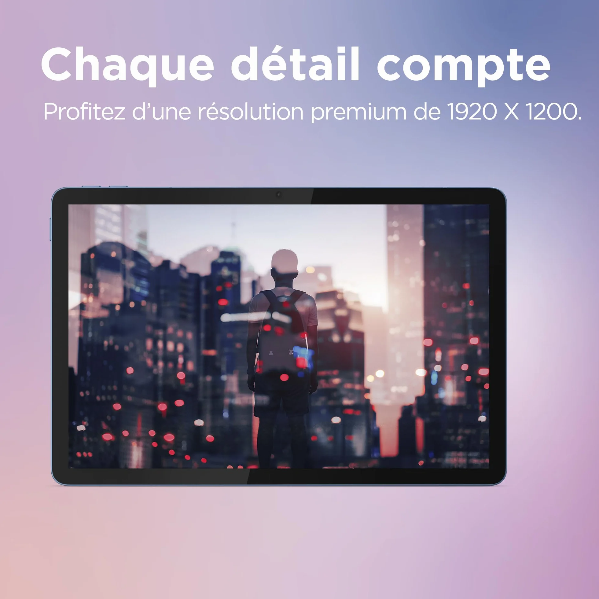 Lenovo Tab 10.1" WUXGA Tablette Tactile MediaTek Helio G85 8 Cœurs RAM 4Go 128Go Android 14 WiFi 5 Bluetooth Polar Blue