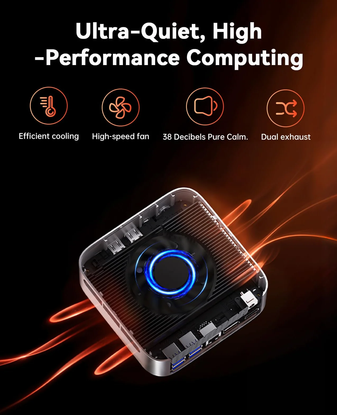 ACEMAGIC Matrix M1 Mini PC AMD Ryzen 7 7735HS 16Go LPDDR5 512Go M.2 SSD W-11 Pro 4K WiFi 6 BT 5.2