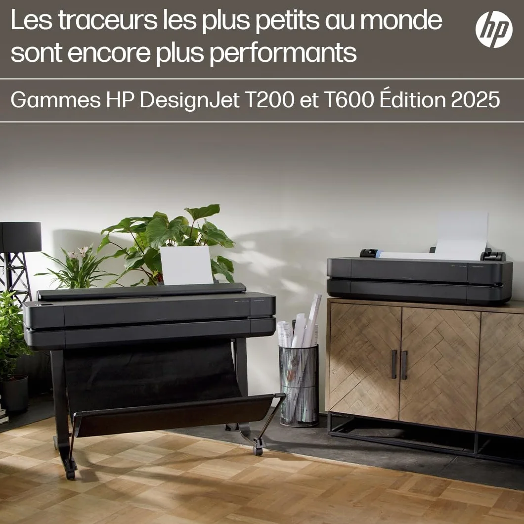 HP DesignJet T630 36 91cm Imprimante Grand Format Traceur A4-A0 76 Impressions A1/h Wi-Fi Ethernet USB 2400x1200dpi Noir