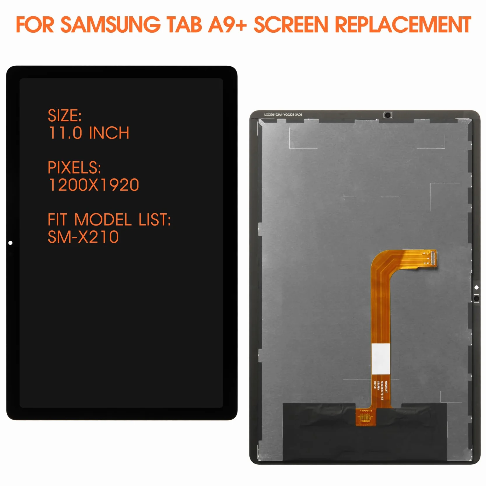 Écran LCD Samsung Galaxy Tab A9+ X210 SM-X210 SM-X215 10,9" Noir Réparation
