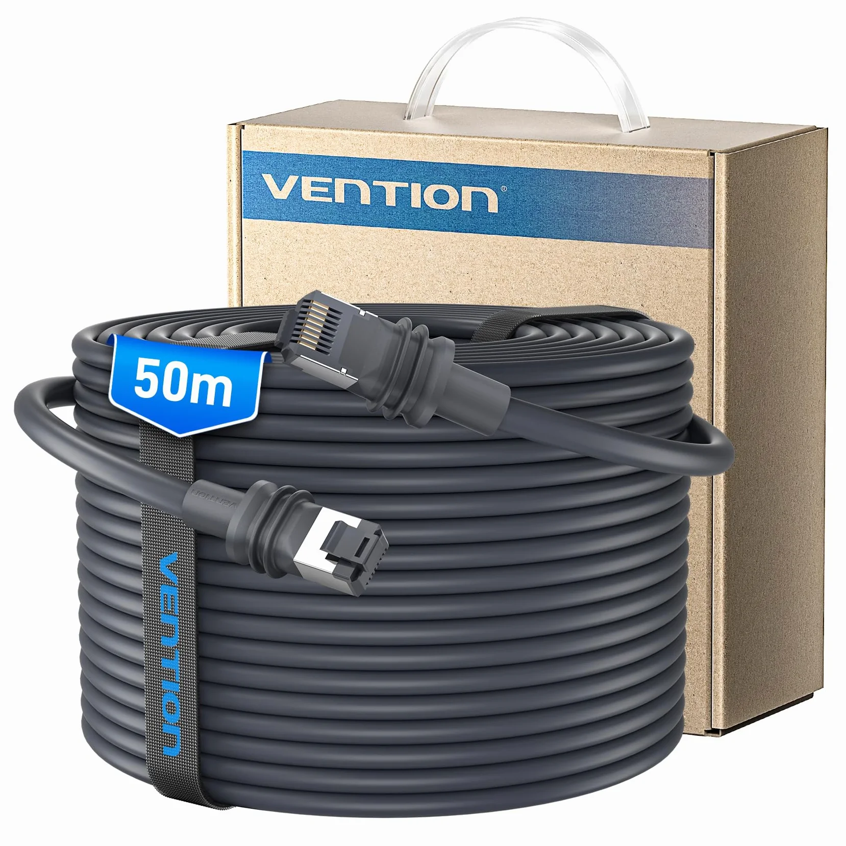 VENTION Starlink Gen 3 Câble 50m Starlink Standard Génération 3, Remplacement & Extension Ethernet, Rapide, Étanche, Résistant aux UV pour Accessoires Satellite Star Link V3