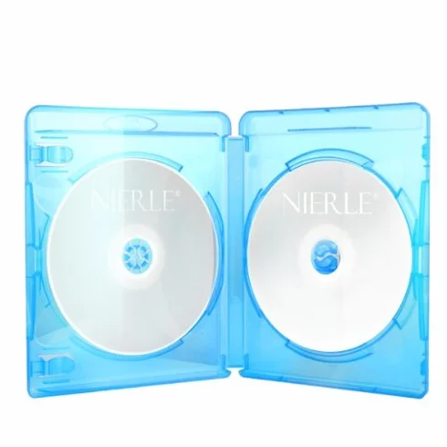 Amaray Boitiers Double Blu-ray 15 mm Transparent Bleu 50 Pièces