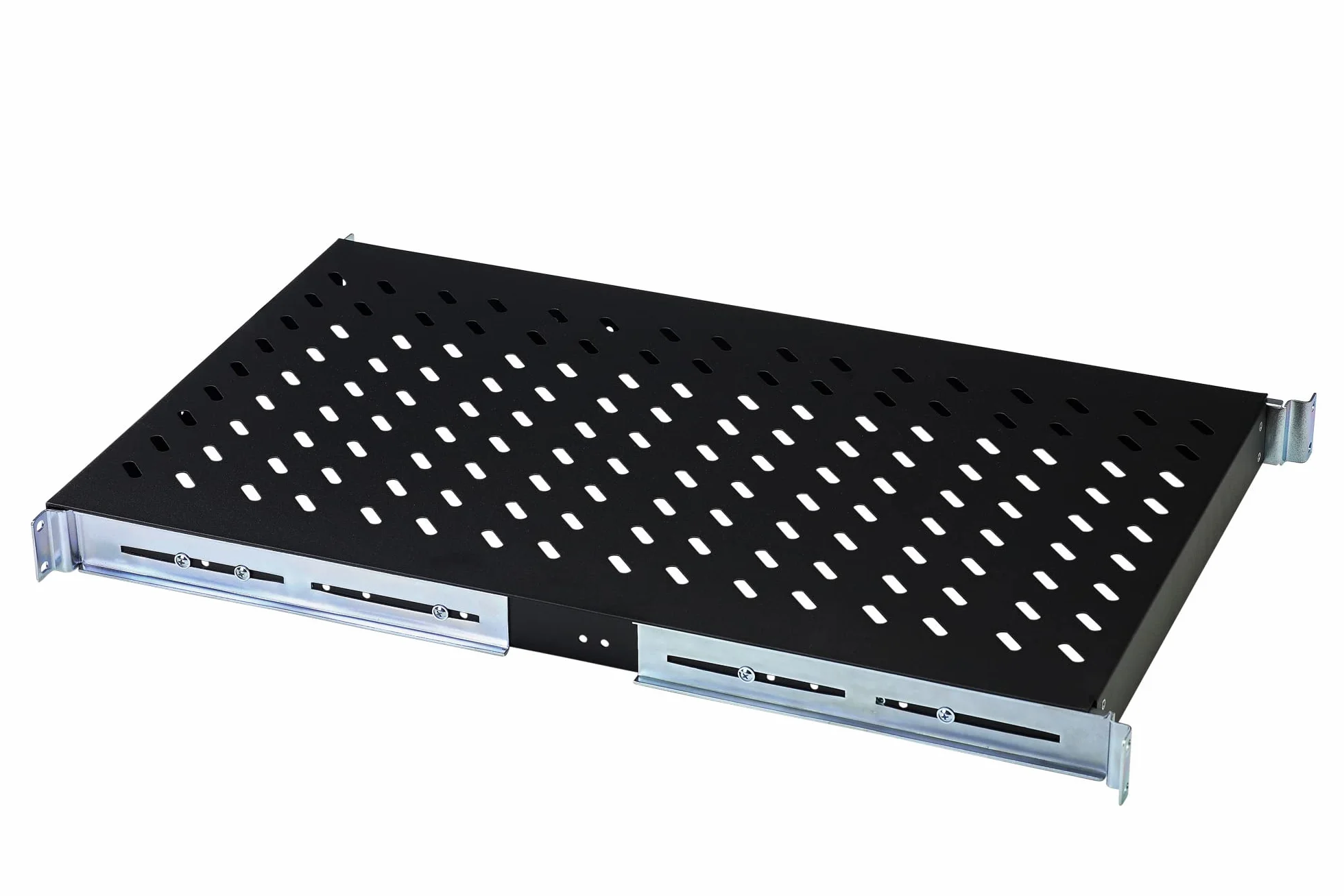 DIGITUS Tablette 19 Pouces 1U 100 kg Profondeur Variable Noir pour Armoires Réseaux et Serveurs