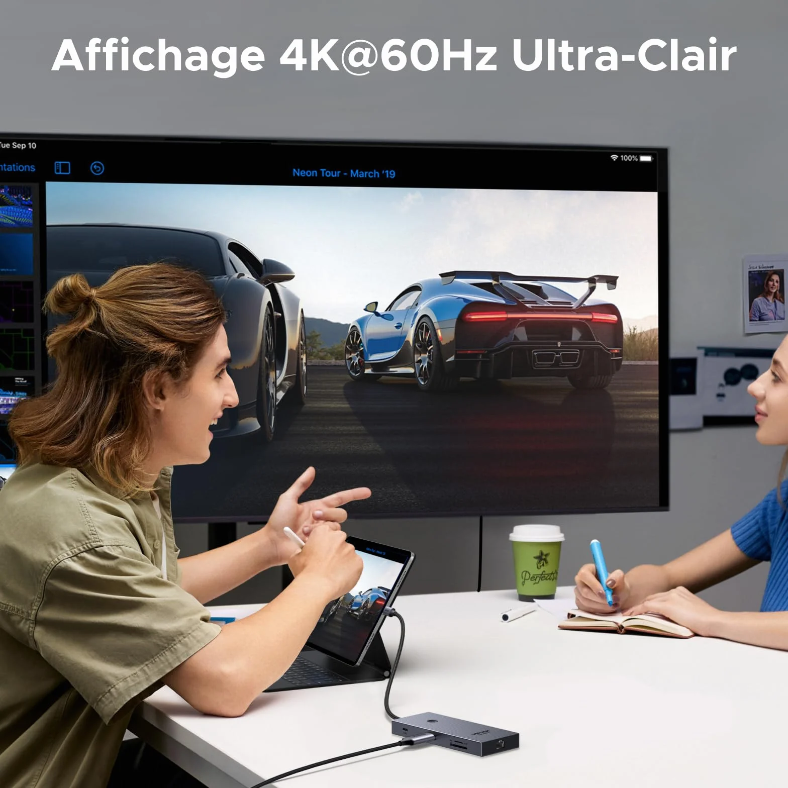 UGREEN Revodok Pro 1091 10Gbps Hub USB C Ethernet Gigabit HDMI 4K 60Hz Lecteur de Carte SD TF PD 100W 9 en 1 Dock USB C Compatible MacBook iPad Air iPhone