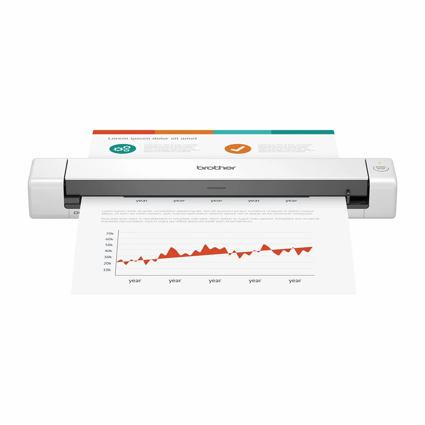 Brother RDS-640 Scanner de documents mobile compact renouvelé