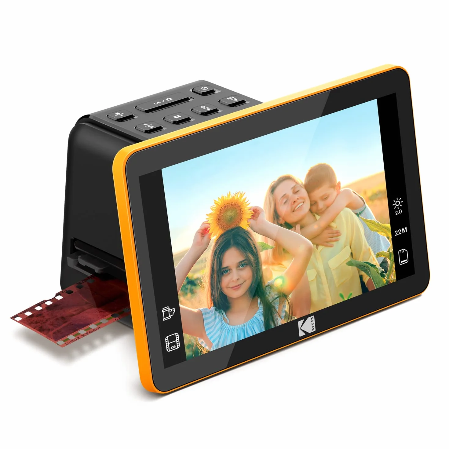 Kodak Slide N Scan Scanner de Film numérique Max 7" Grand écran LCD 7" convertit Négatifs Couleur en 22MP HD JPEG RODFS70