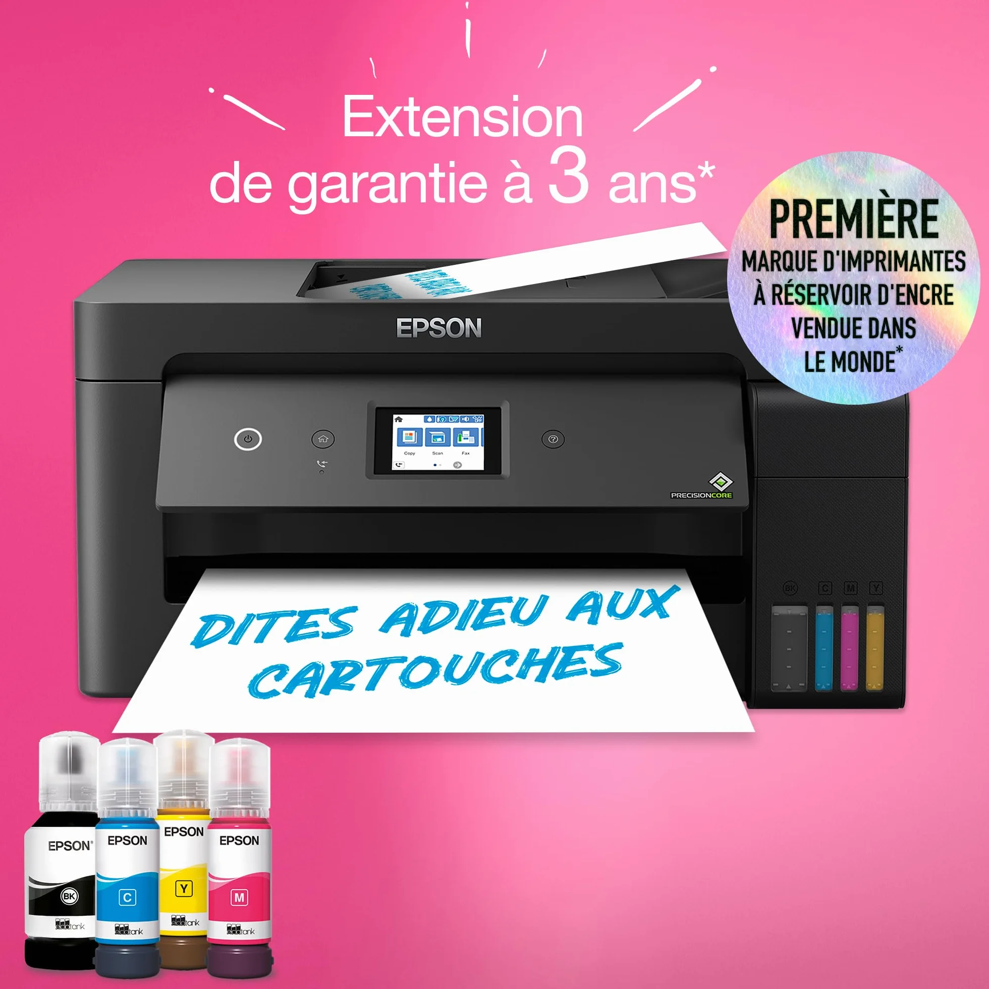 Epson EcoTank ET-15000 Imprimante A3+ Wi-Fi Recto Verso Auto Écran Tactile ADF 35 Feuilles
