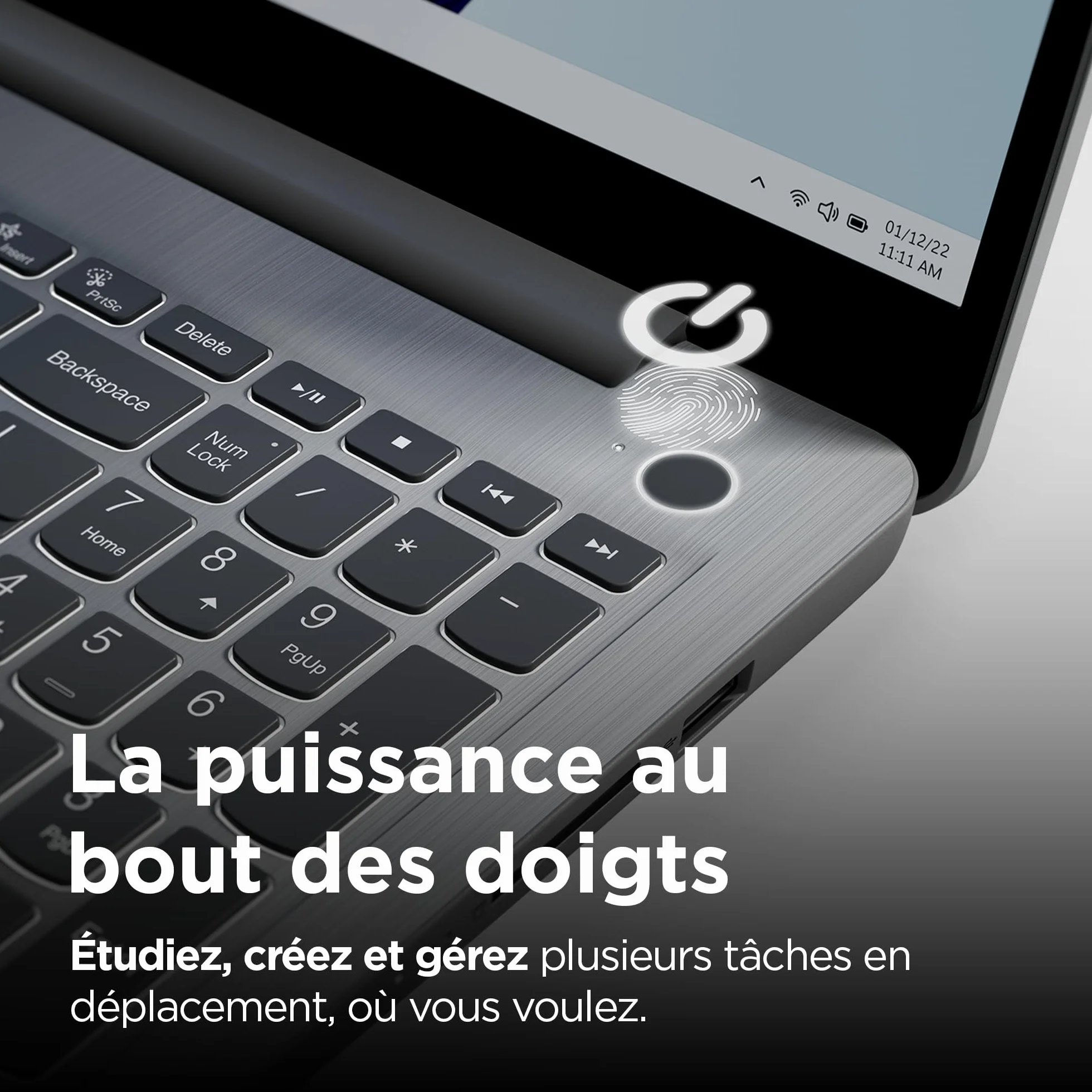 Lenovo IdeaPad 3 17IRU7 Ordinateur Portable 17.3" FHD Intel Core i5-1335U RAM 16Go SSD 512Go Intel Iris XE Graphics Windows 11 Home Clavier AZERTY Français Gris
