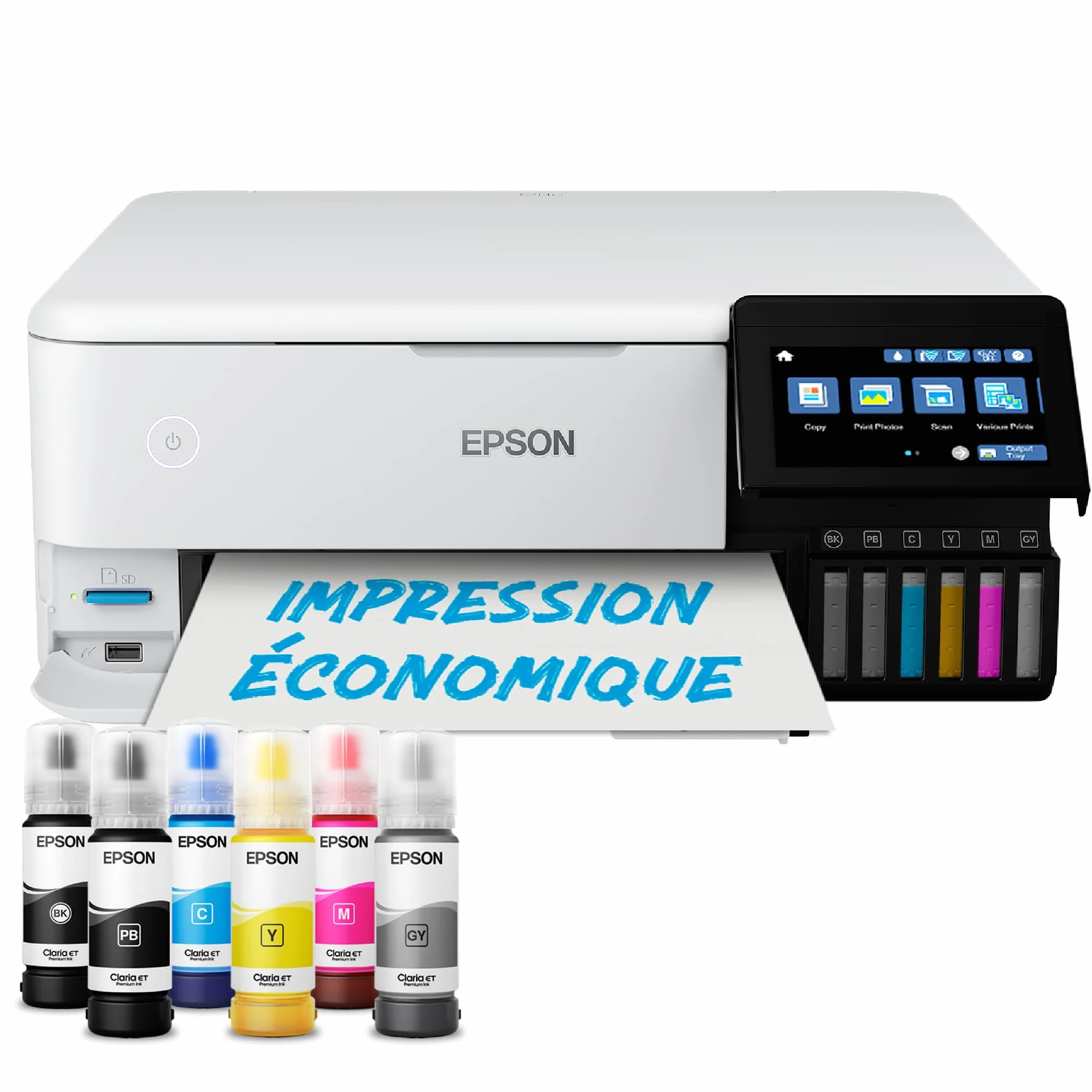 Imprimante photo A4 EcoTank ET-8500 avec réservoir d’encre Wi-Fi