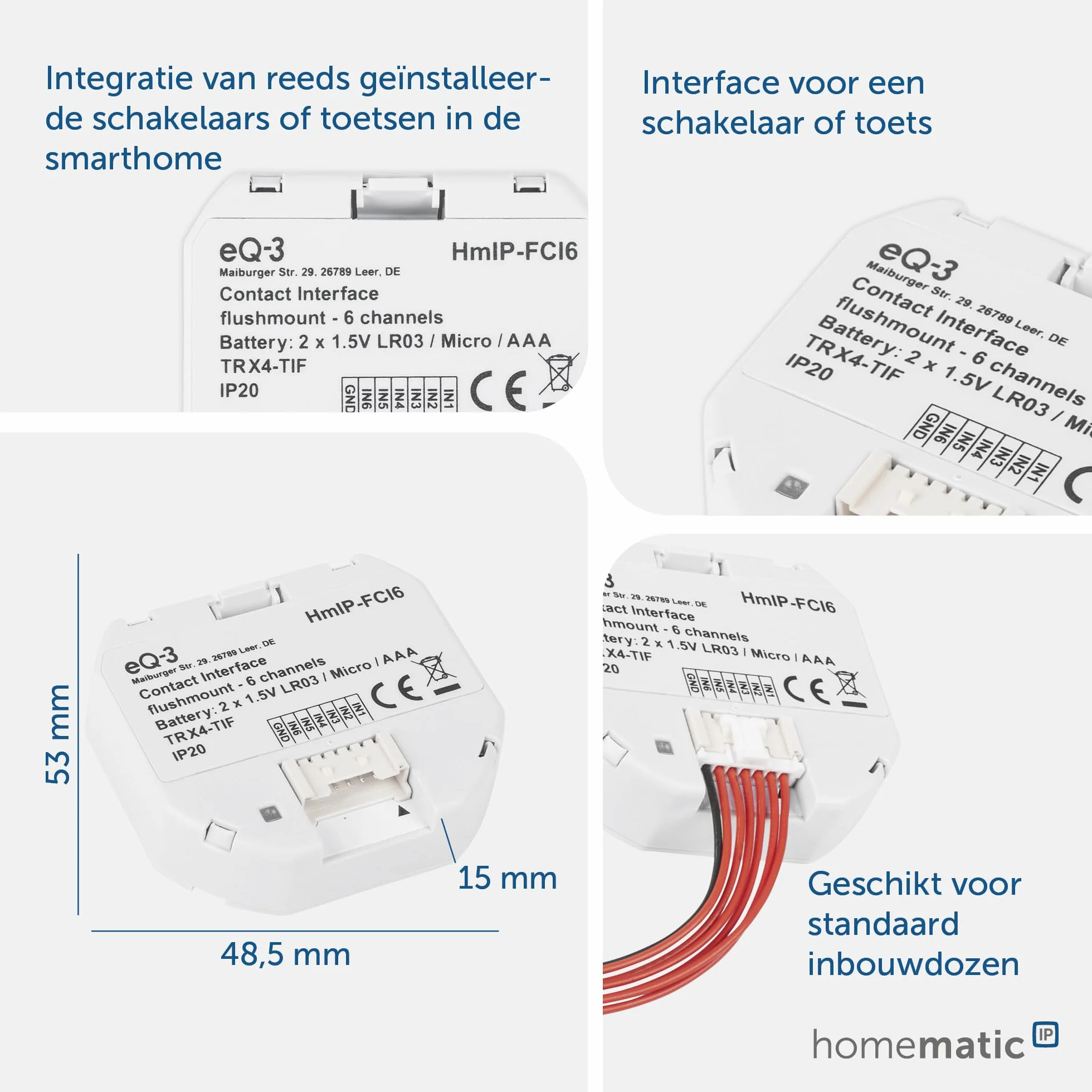 Homematic IP HmIP-FCI6 Interface de contact