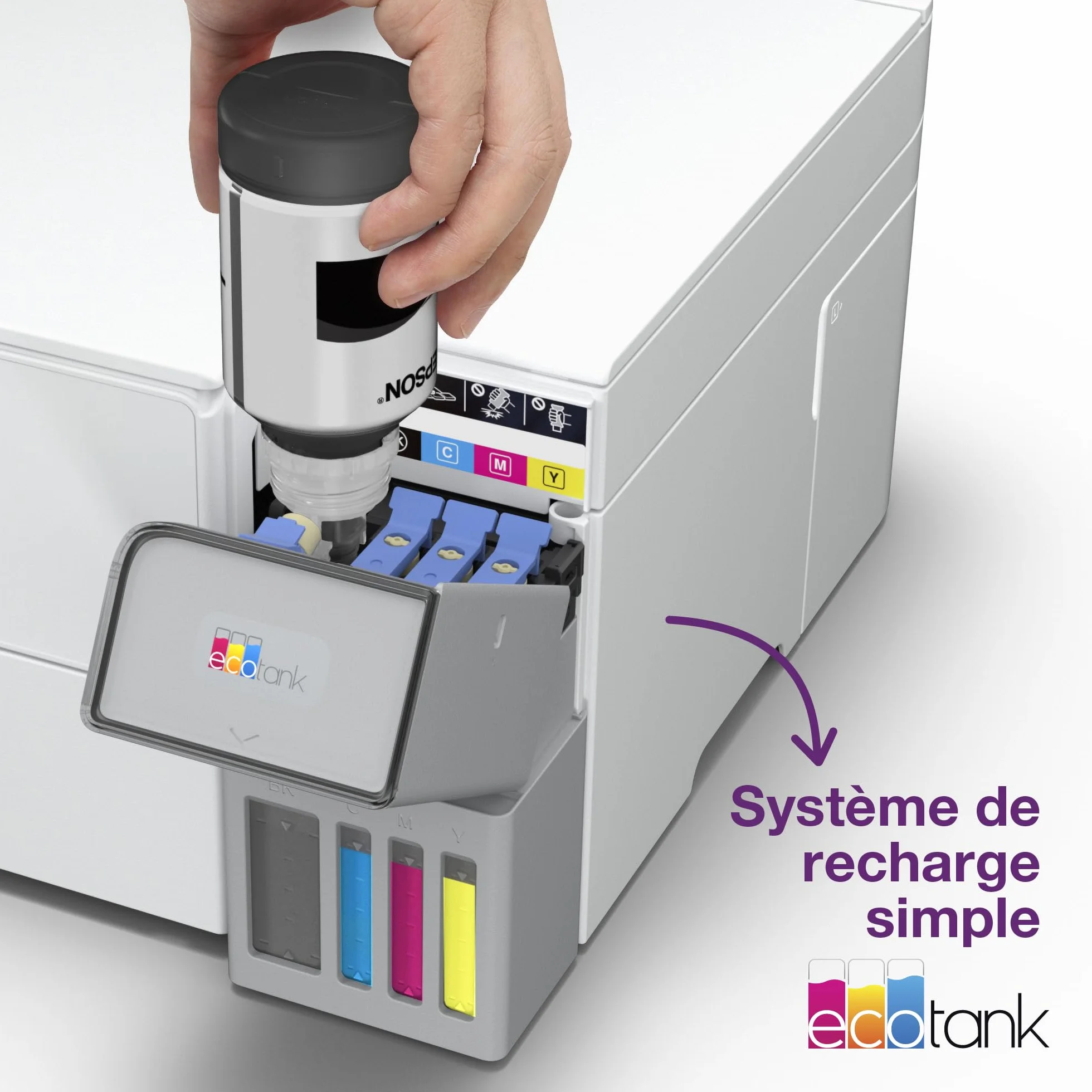 Epson EcoTank ET-2956 Imprimante A4 Wi-Fi AirPrint Recto Verso