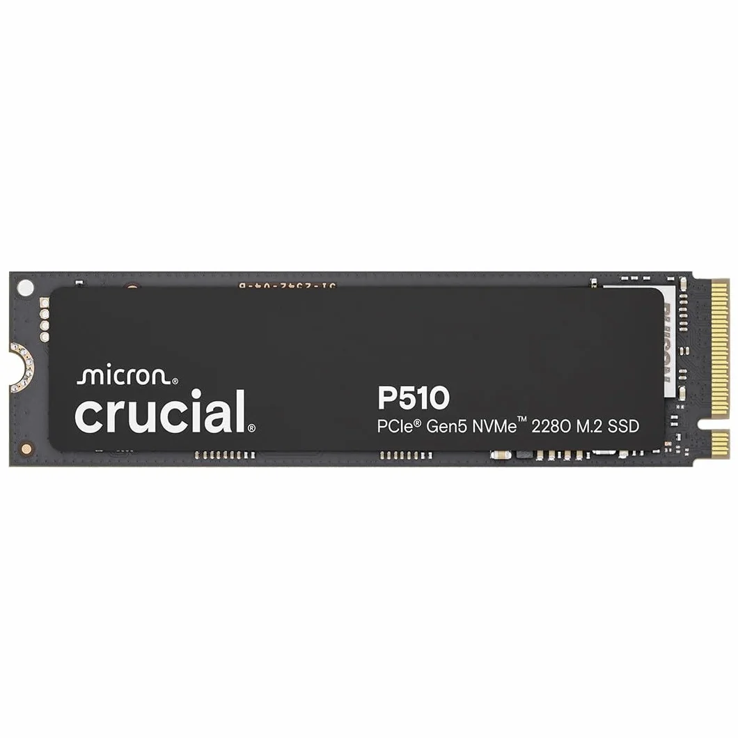 Crucial P510 SSD 1To PCIe 5.0 x4 NVMe M.2, Lecture 11.000 Mo/s, Écriture 9.500 Mo/s, TLC NAND, Disque Dur Interne