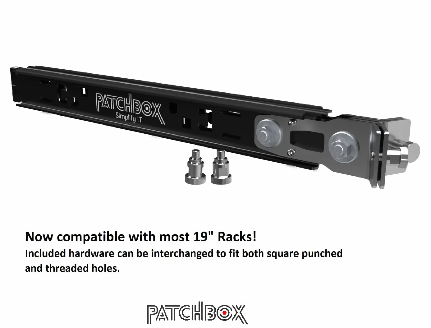 PATCHBOX Setup.exe Tablette 19" Montage rapide max. 50 kg plateau pour rails 19" trous filetés et carrés