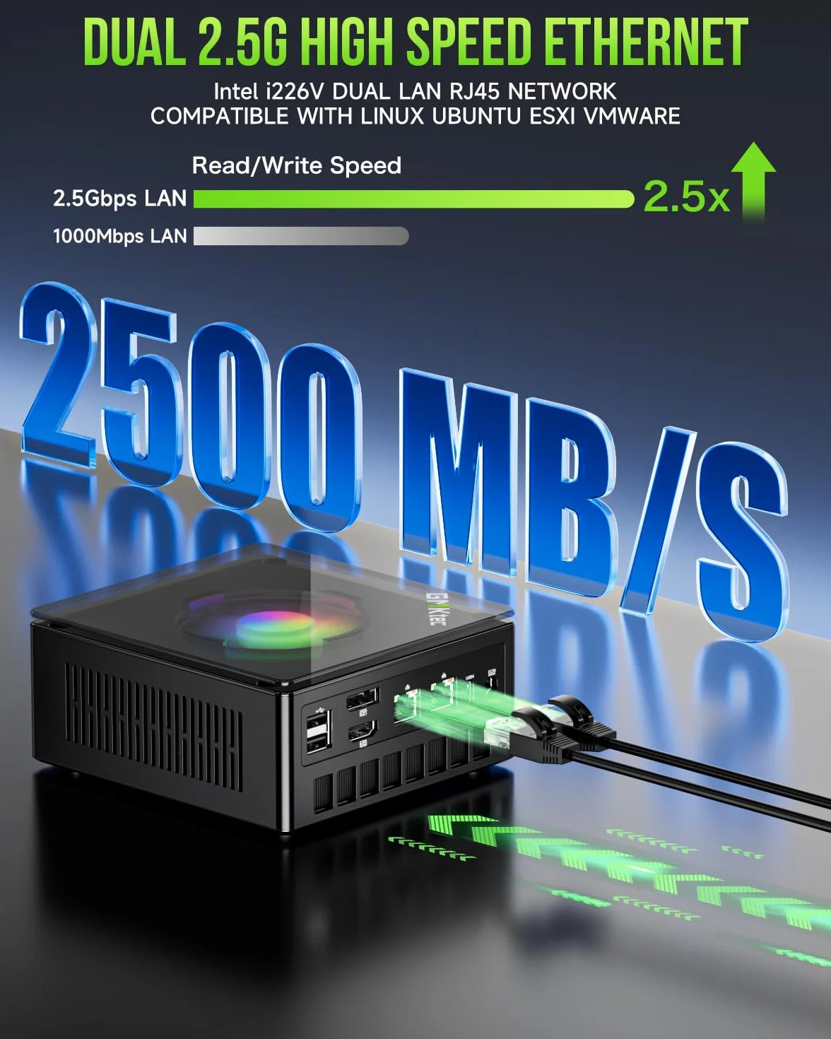 GMKtec K11 R9 8945HS Gaming Mini PC, 32GB DDR5 RAM, 2TB NVME SSD, Oculink, Dual 2.5GbE LAN