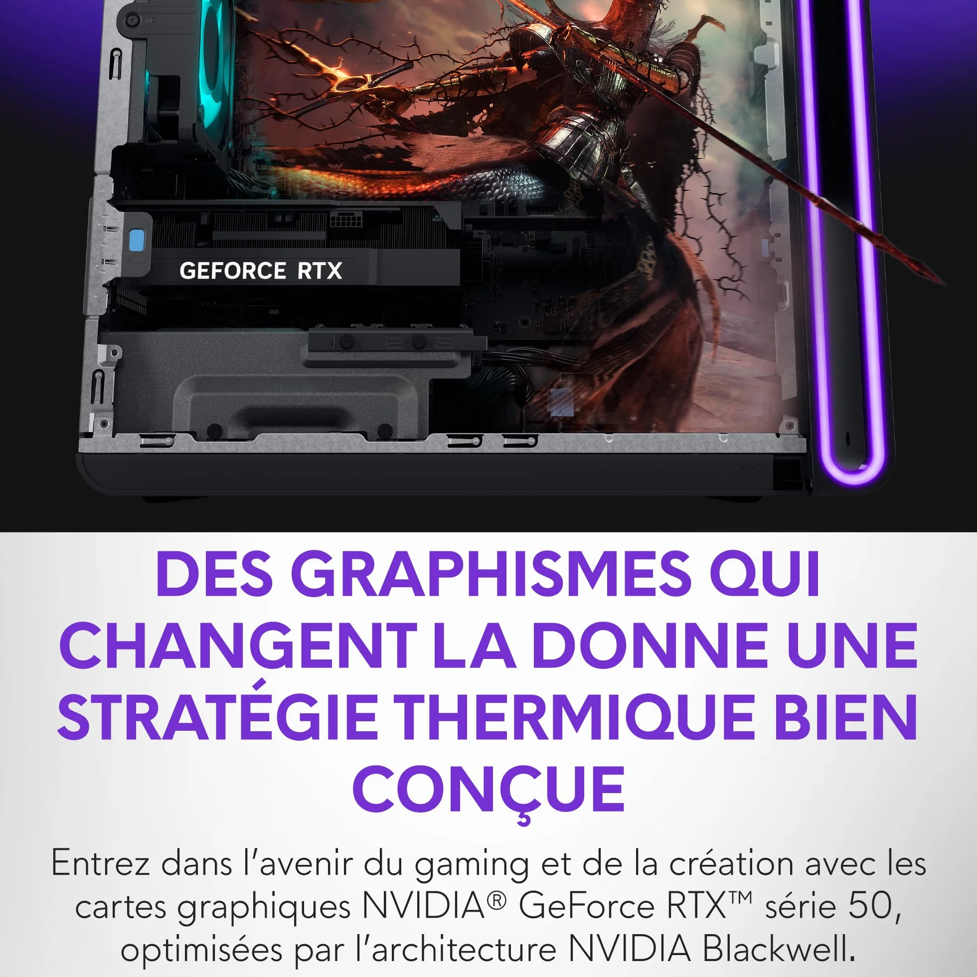 Alienware Aurora PC Gamer Intel Core Ultra 7 265KF RTX 5070 32 Go RAM DDR5 1 To SSD Refroidissement Liquide 1000W Windows 11 Home