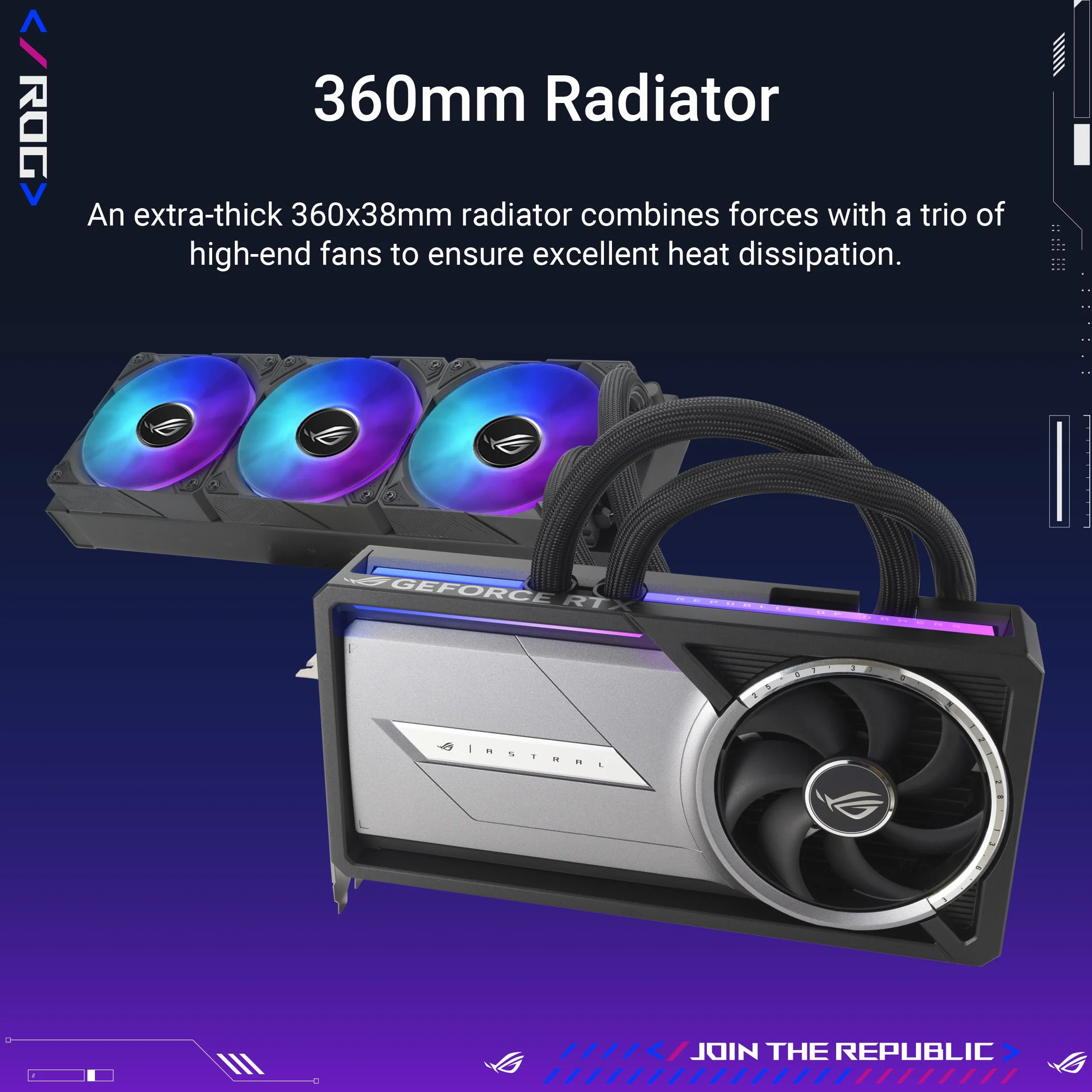 ASUS ROG Astral LC GeForce RTX 5090 32GB GDDR7 Carte Graphique Gaming PCIe 5.0 HDMI Display 2.1 2.5 Slot 4 Ventilateurs axiaux