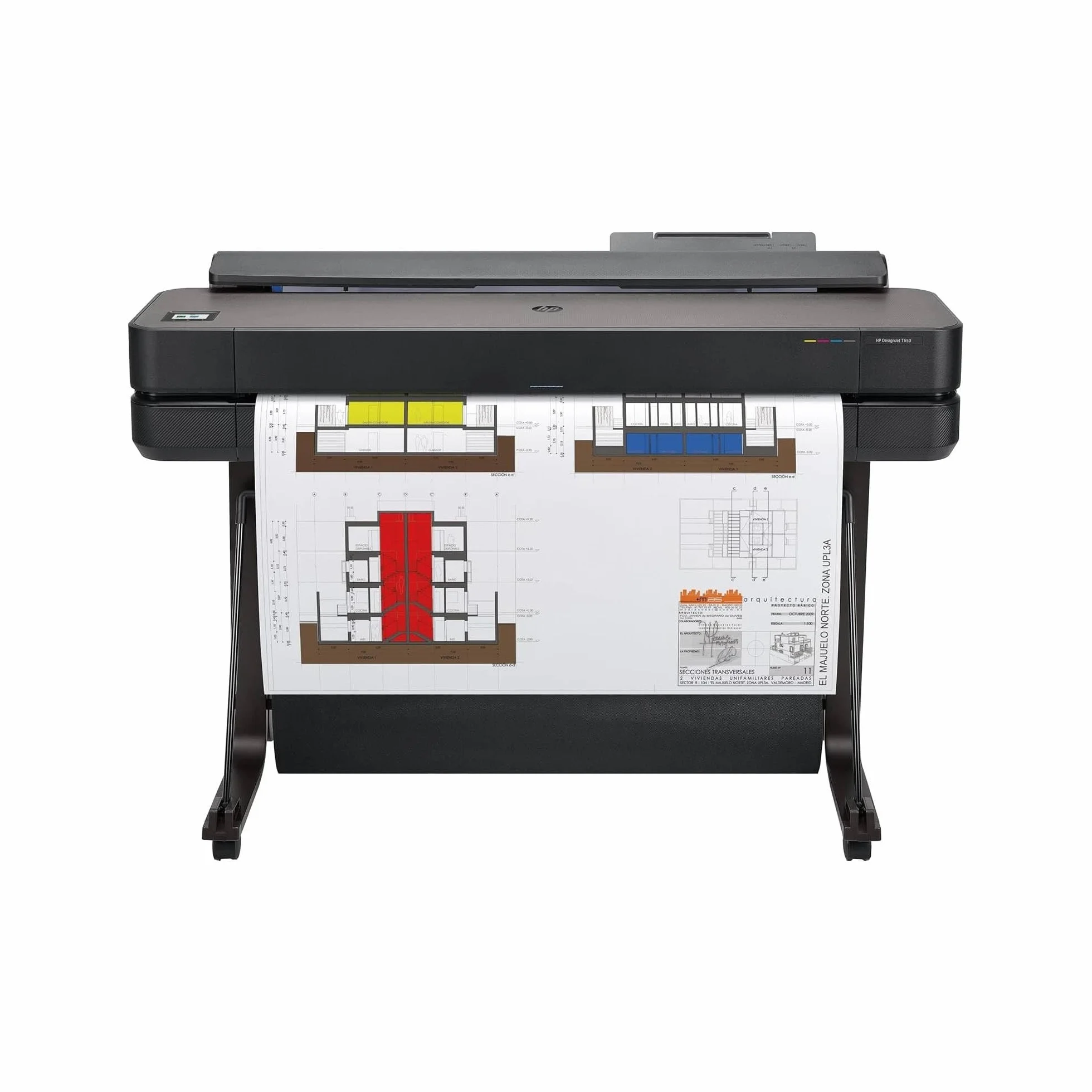 HP DesignJet T650 36 91cm Imprimante Grand Format Traceur A4-A0 82 Impressions A1/h Wi-Fi Ethernet USB 2400x1200dpi Noir