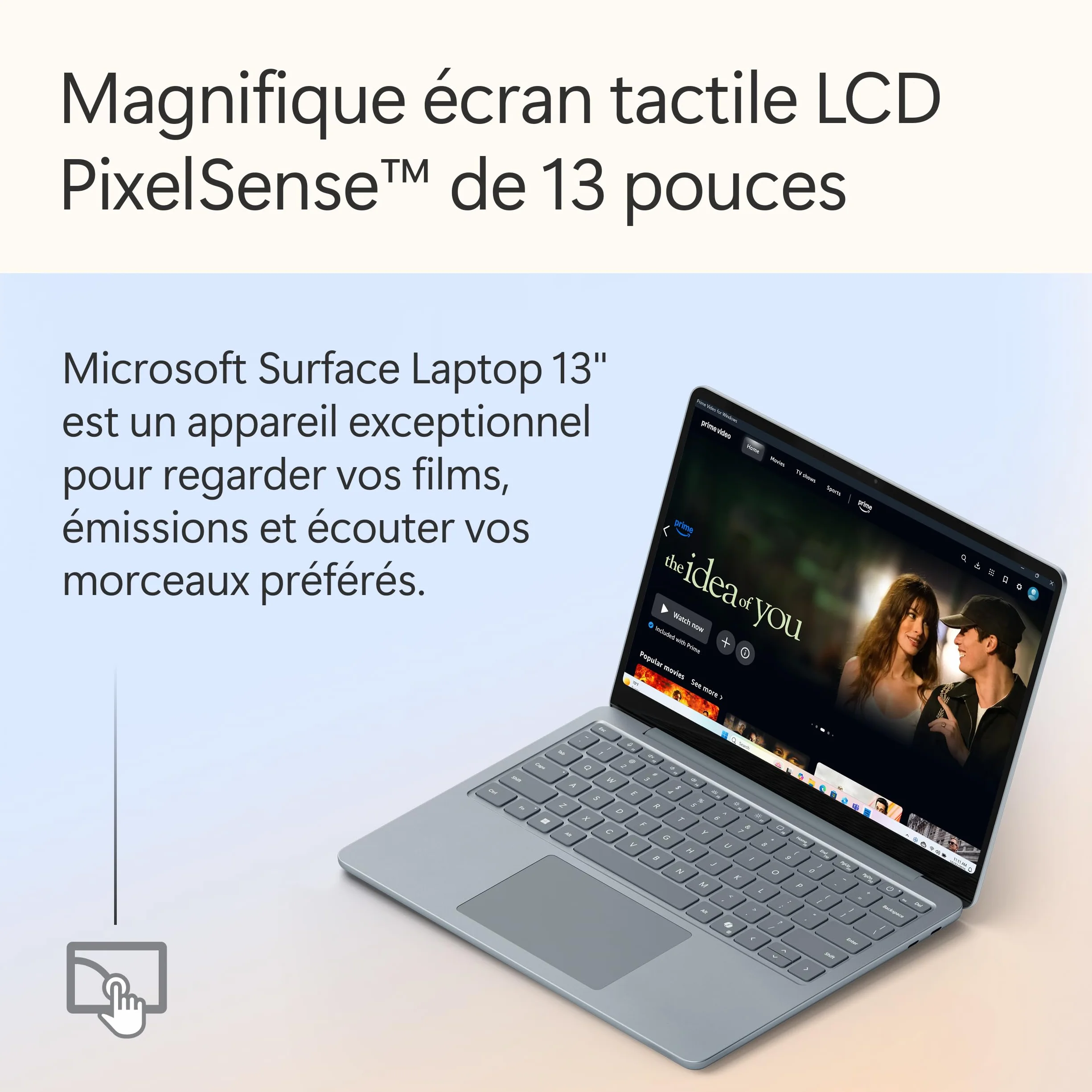 Microsoft Surface Laptop Copilot+ PC 13" Écran Tactile LCD Snapdragon X Plus 16Go RAM 512Go Stockage Océan