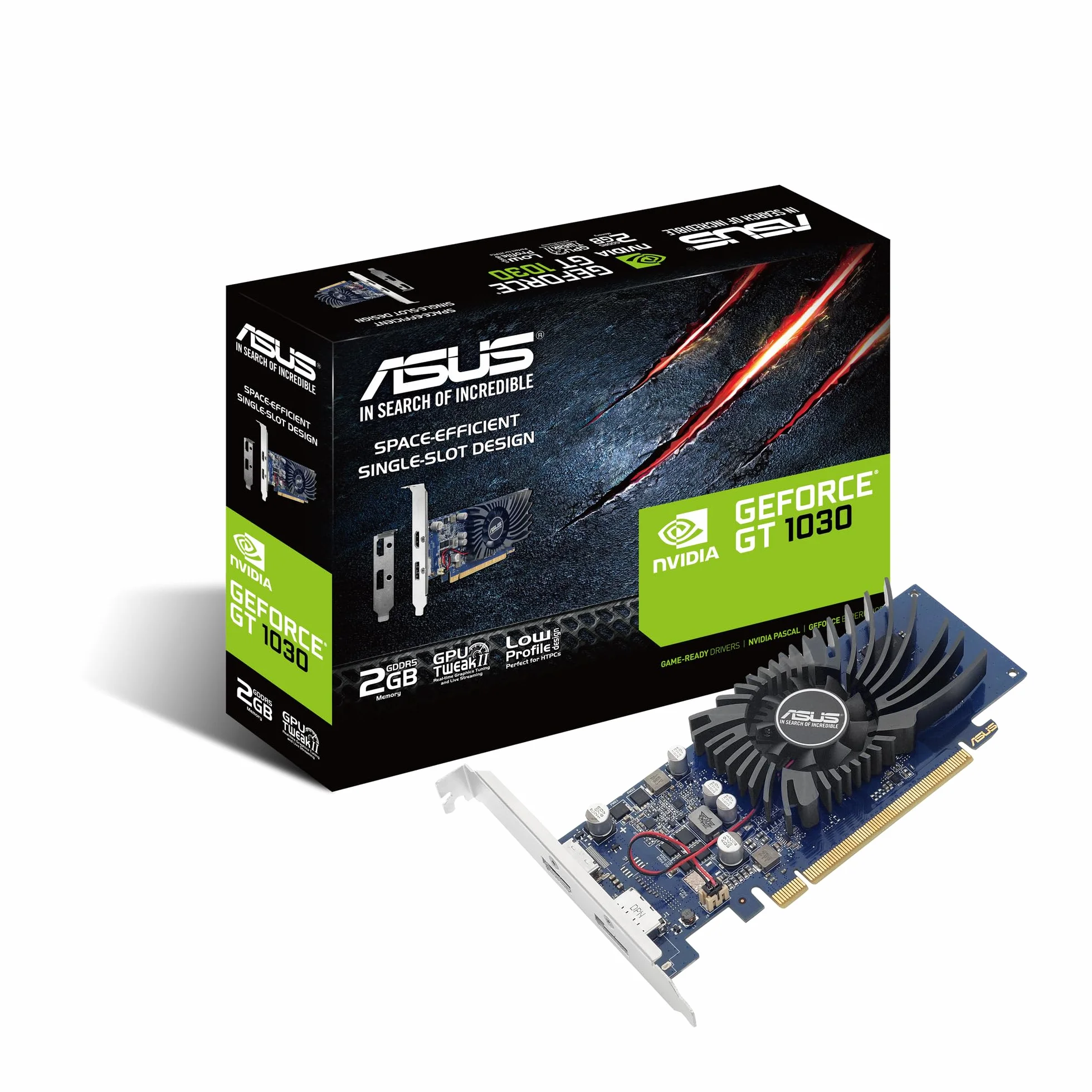 ASUS GeForce GT1030 2G BRK Carte Graphique 2GB GDDR5 Technologie Auto-Extreme GPU Tweak II