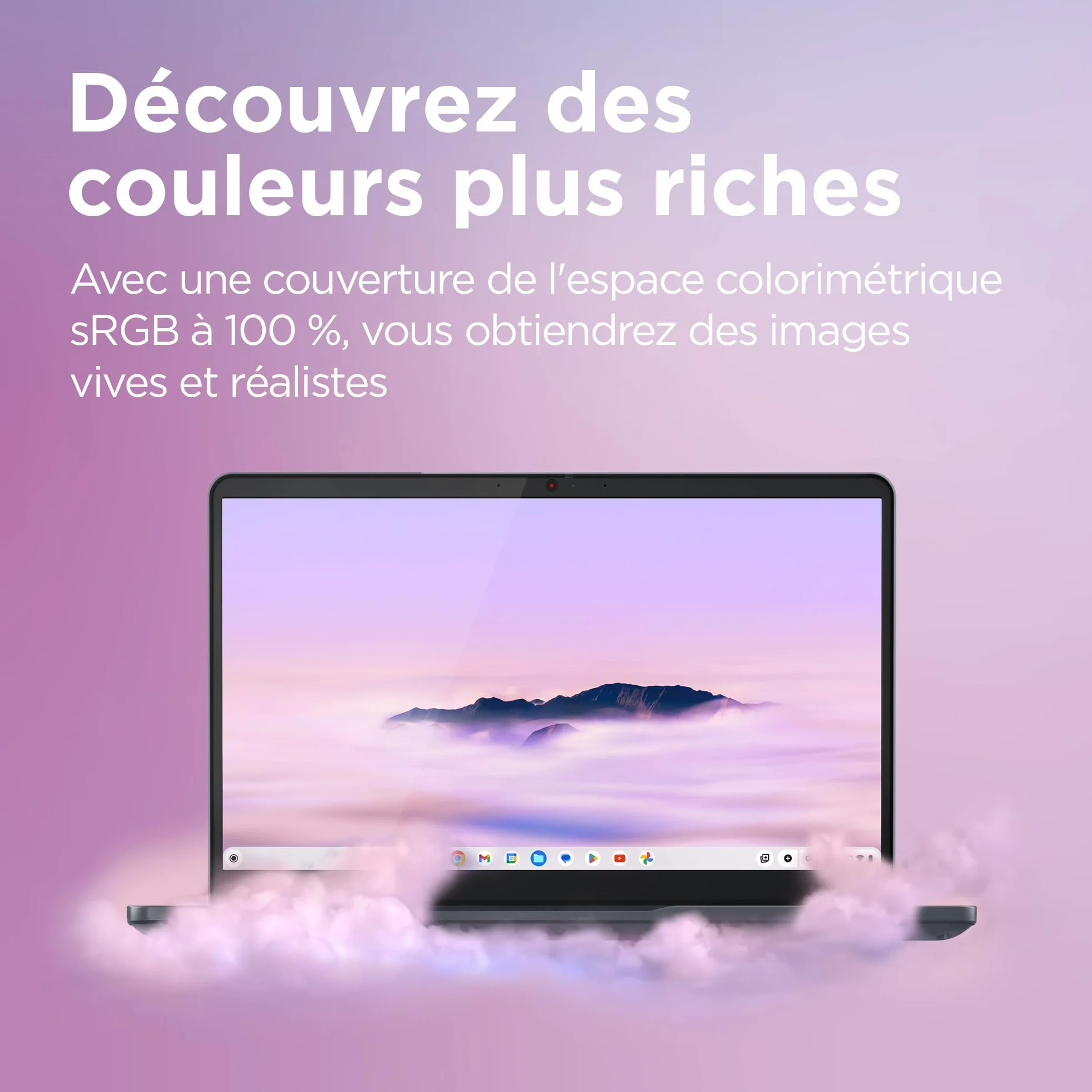 Lenovo Chromebook Plus IdeaPad Slim 3 14IAN8 Ordinateur Portable 14" FHD Intel Core i3-N305 RAM 8 Go eMMC 256 Go ChromeOS Clavier AZERTY FR Gris
